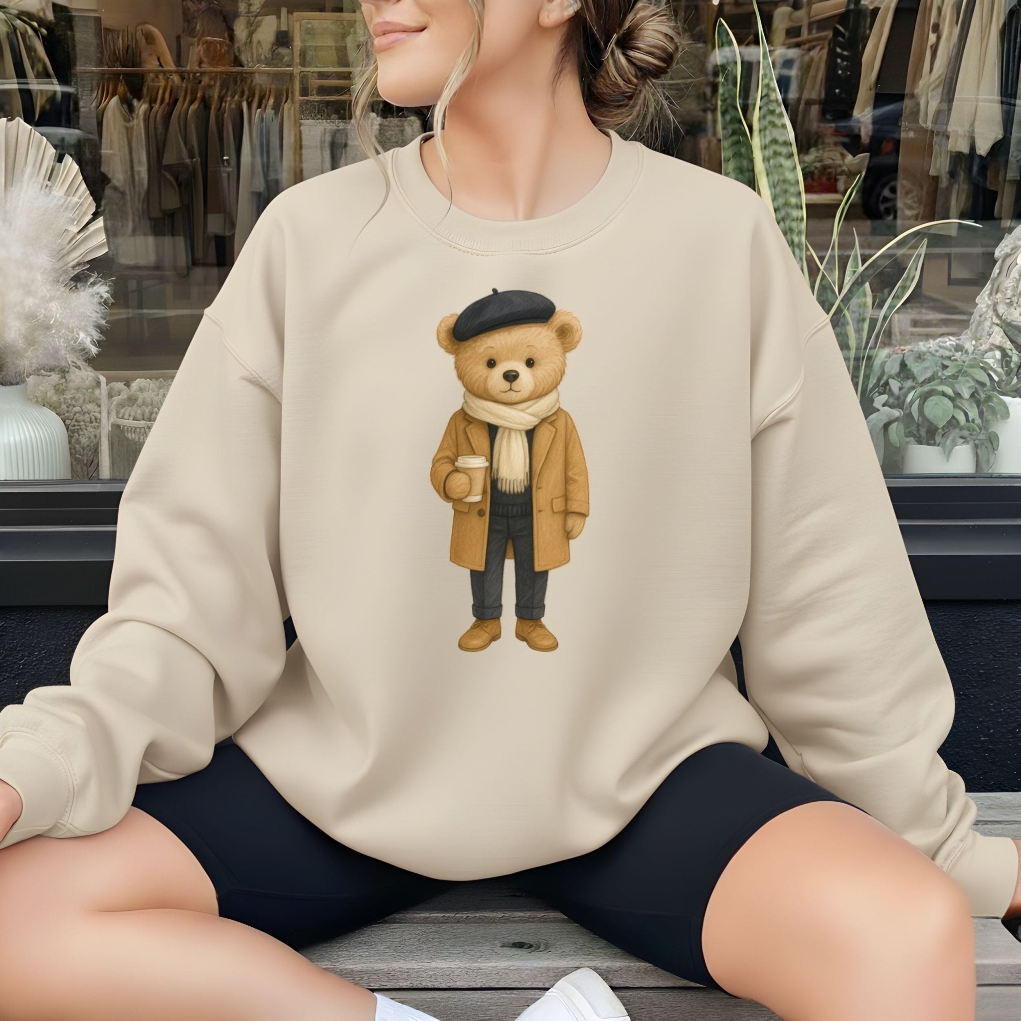 Paris Café Teddy Sweatshirt - Craig Michael Design