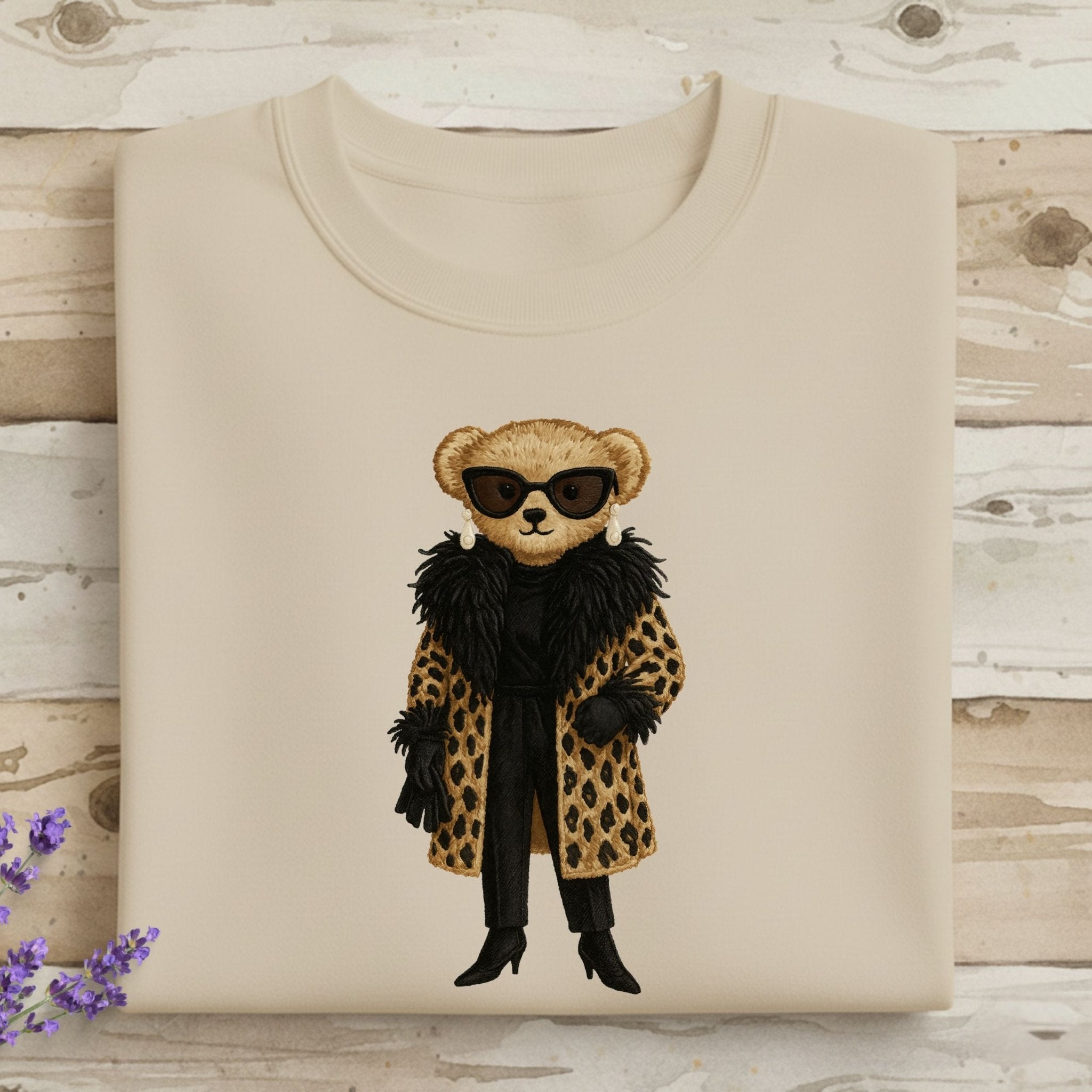 Paris Fashion Teddy Sweatshirt Leopard Coat - Craig Michael Design