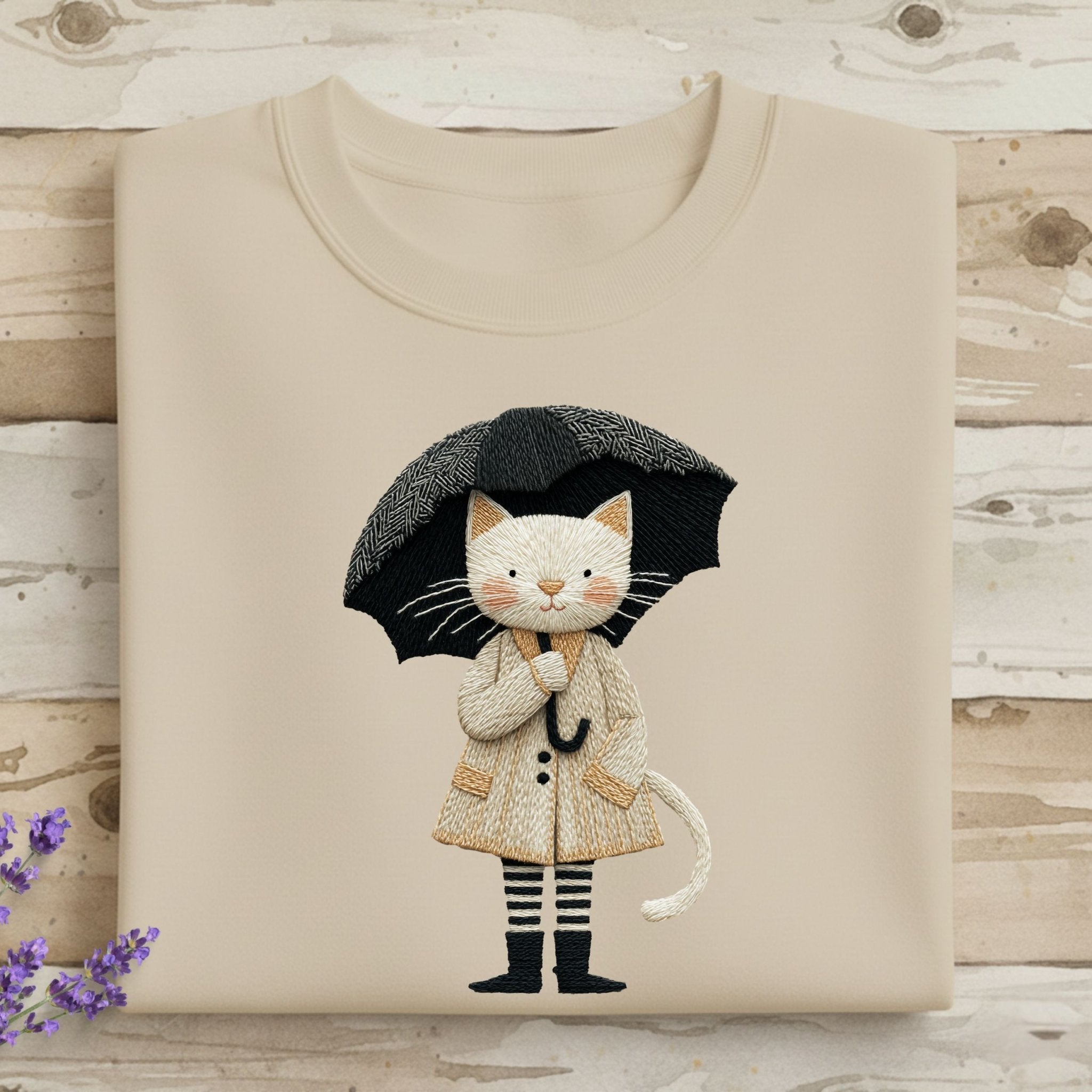 Paris Kitty Sweatshirt – La Promenade - Craig Michael Design