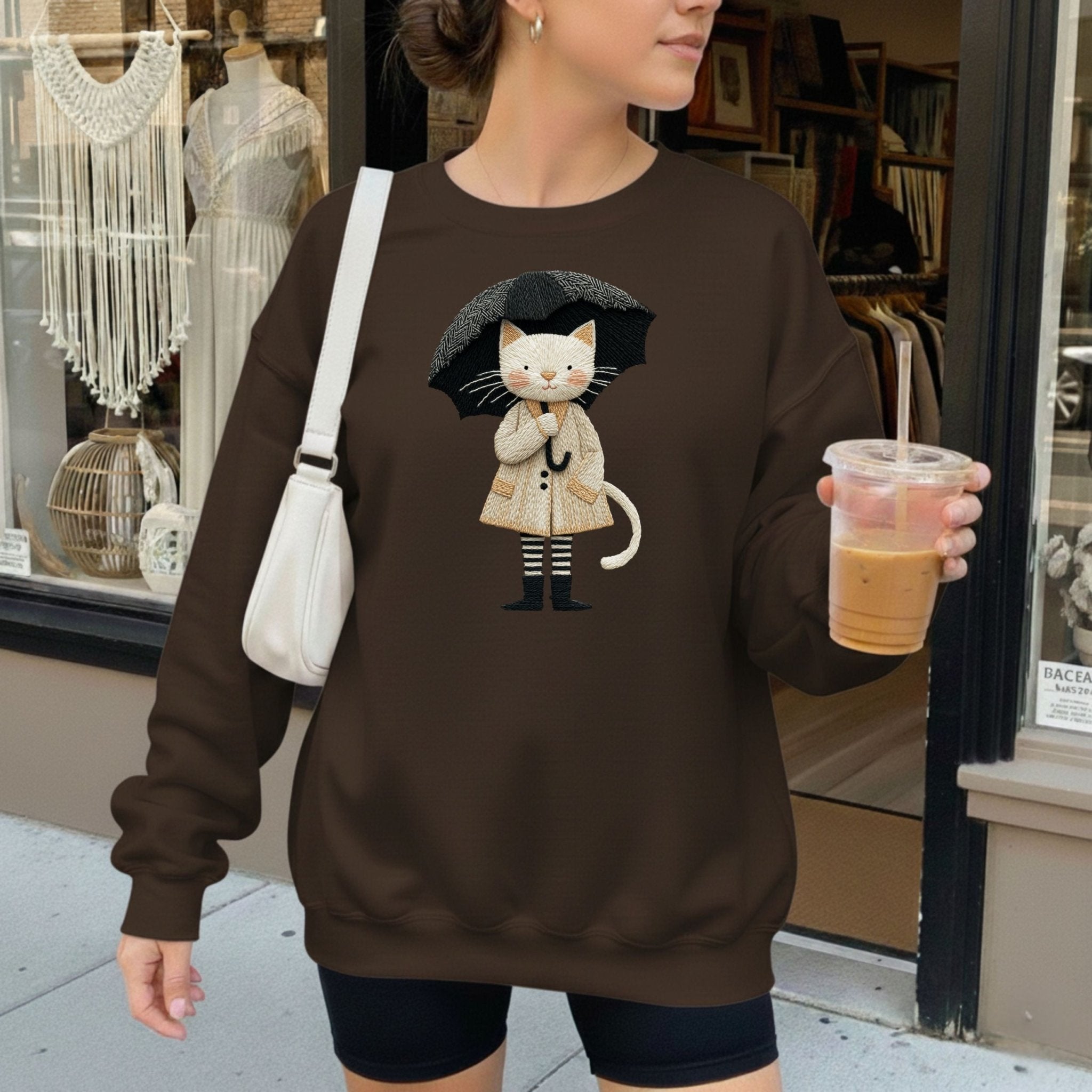 Paris Kitty Sweatshirt – La Promenade - Craig Michael Design