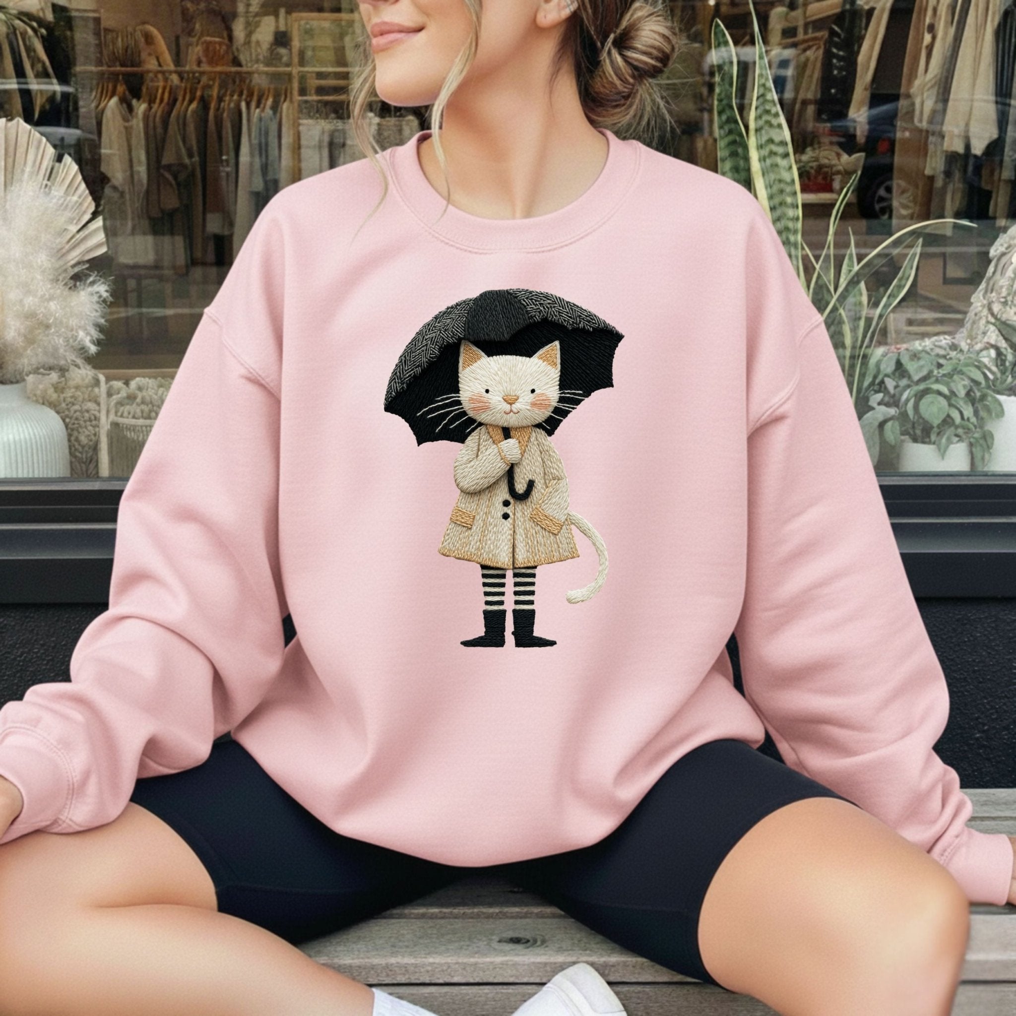 Paris Kitty Sweatshirt – La Promenade - Craig Michael Design