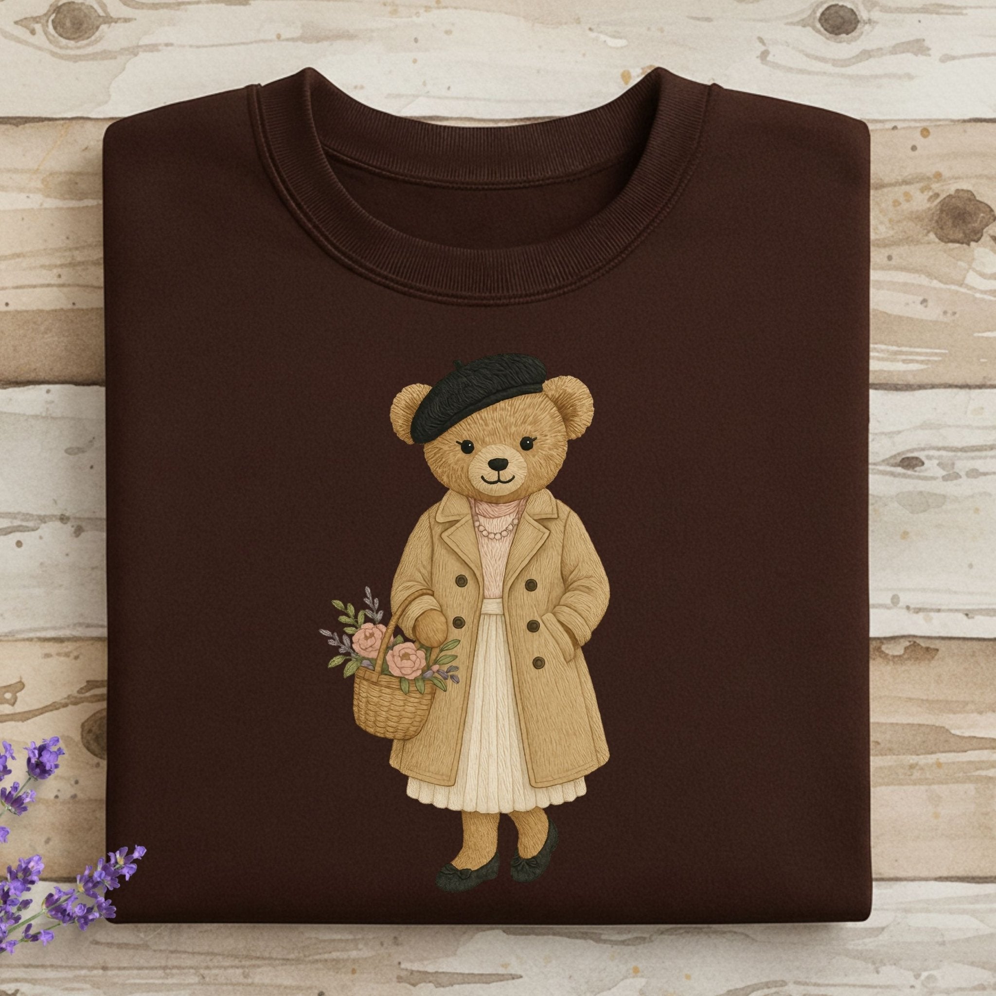 Paris Spring Fashion Bear Sweatshirt - Craig Michael Design