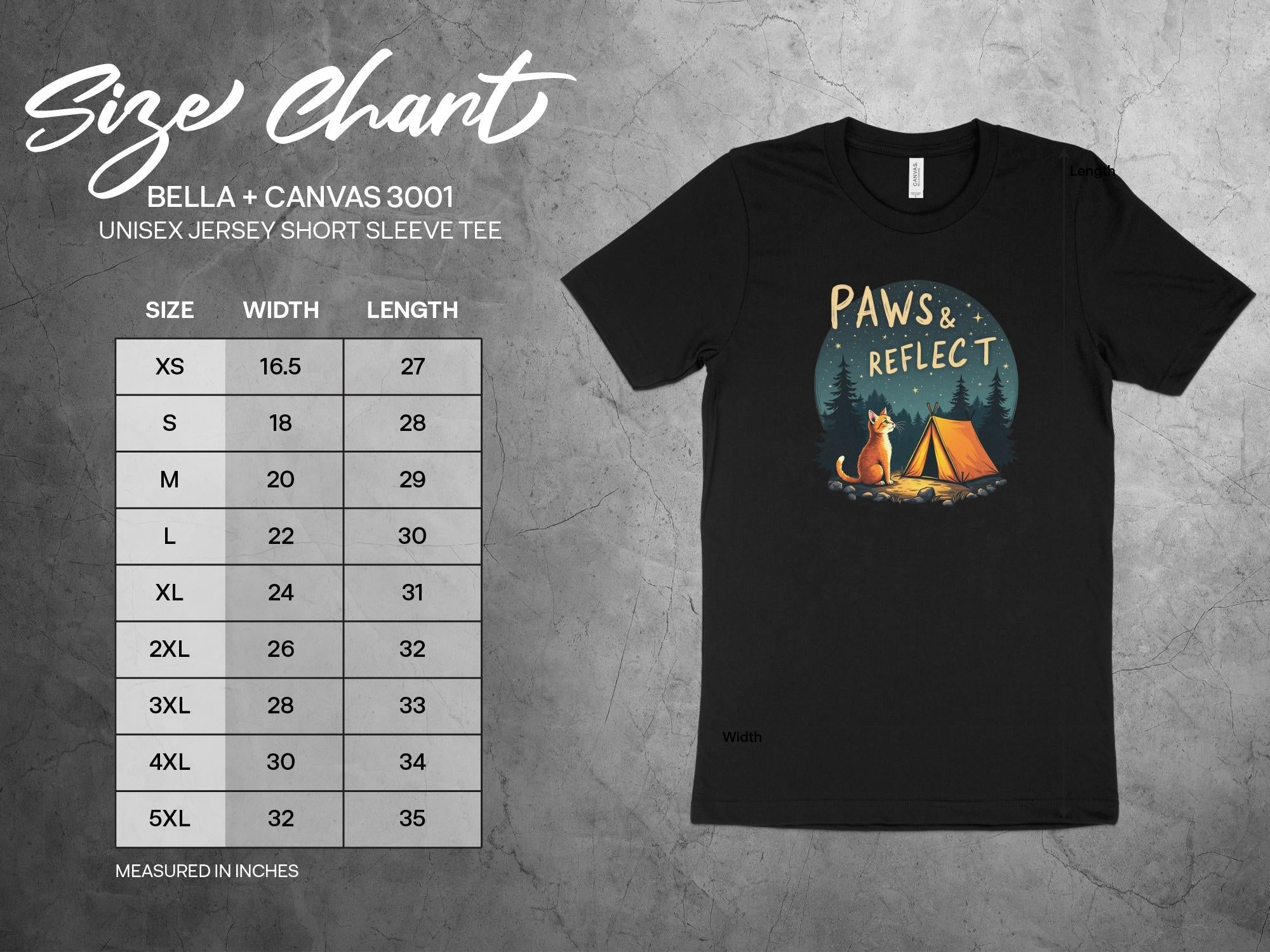 Paws and Reflect Cat Camping T-Shirt, Cute Outdoor, Cat T-Shirt, Nature Lovers Gift, Fun Animal Tee, Camping Adventure Top - Craig Michael Design