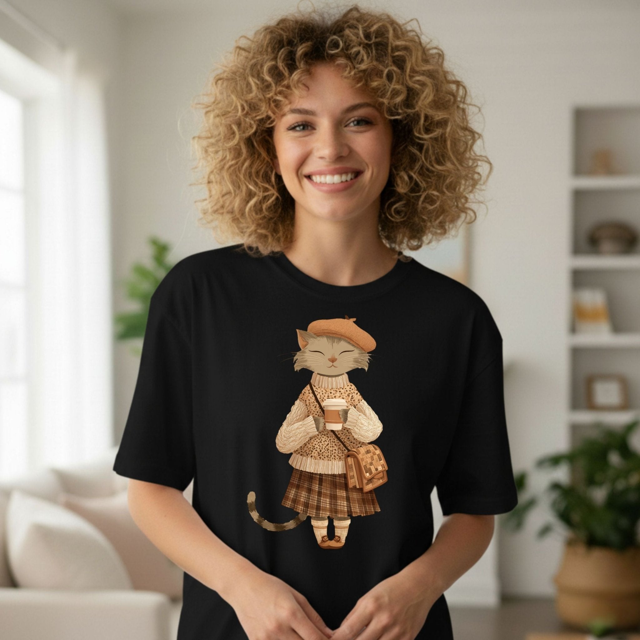 Plaid Skirt Fall Kitty Tee - Craig Michael Design