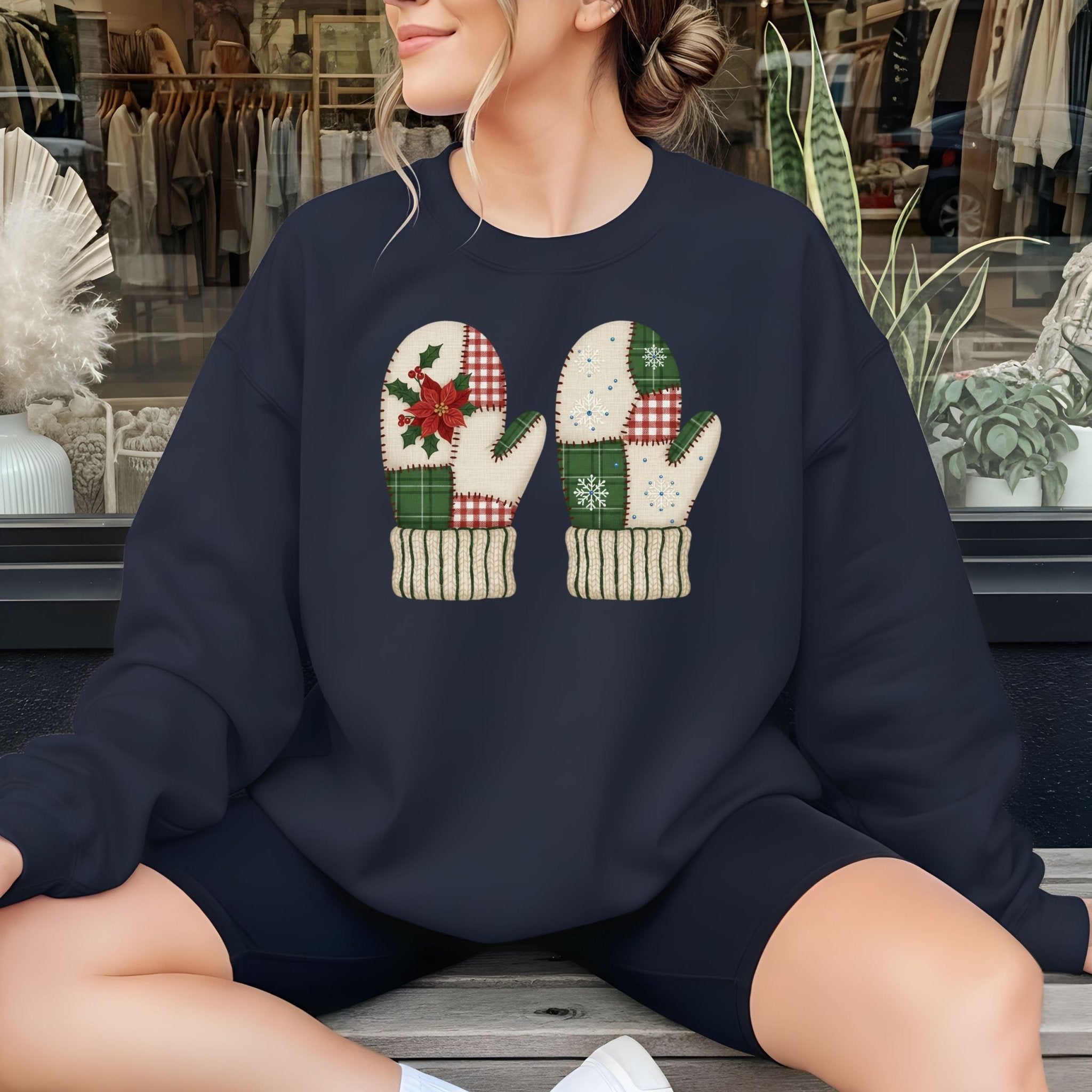 Quilted Mittens Sweatshirt – Cozy Holiday Edition - Craig Michael Design