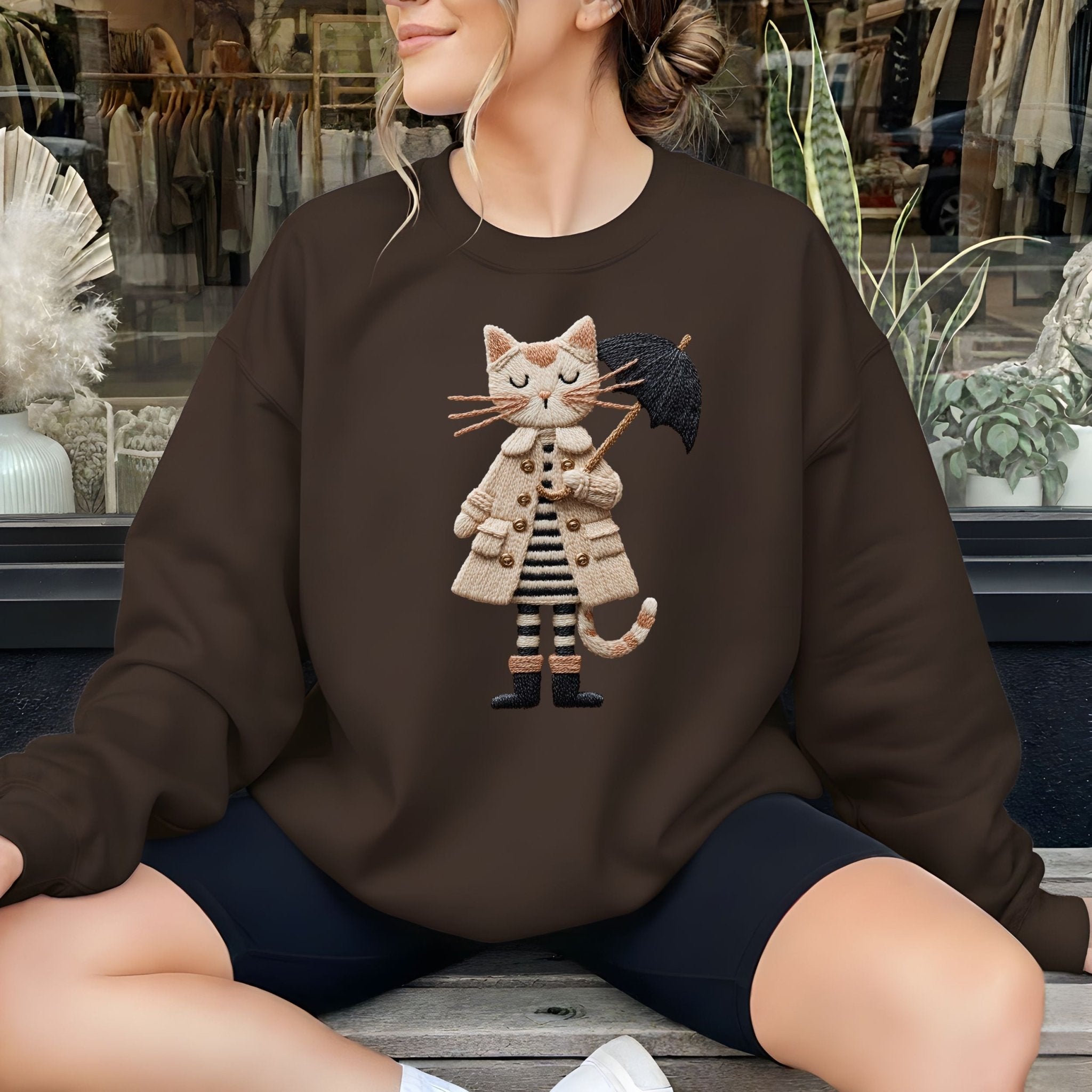 Rainy Day Cat Sweatshirt - Craig Michael Design