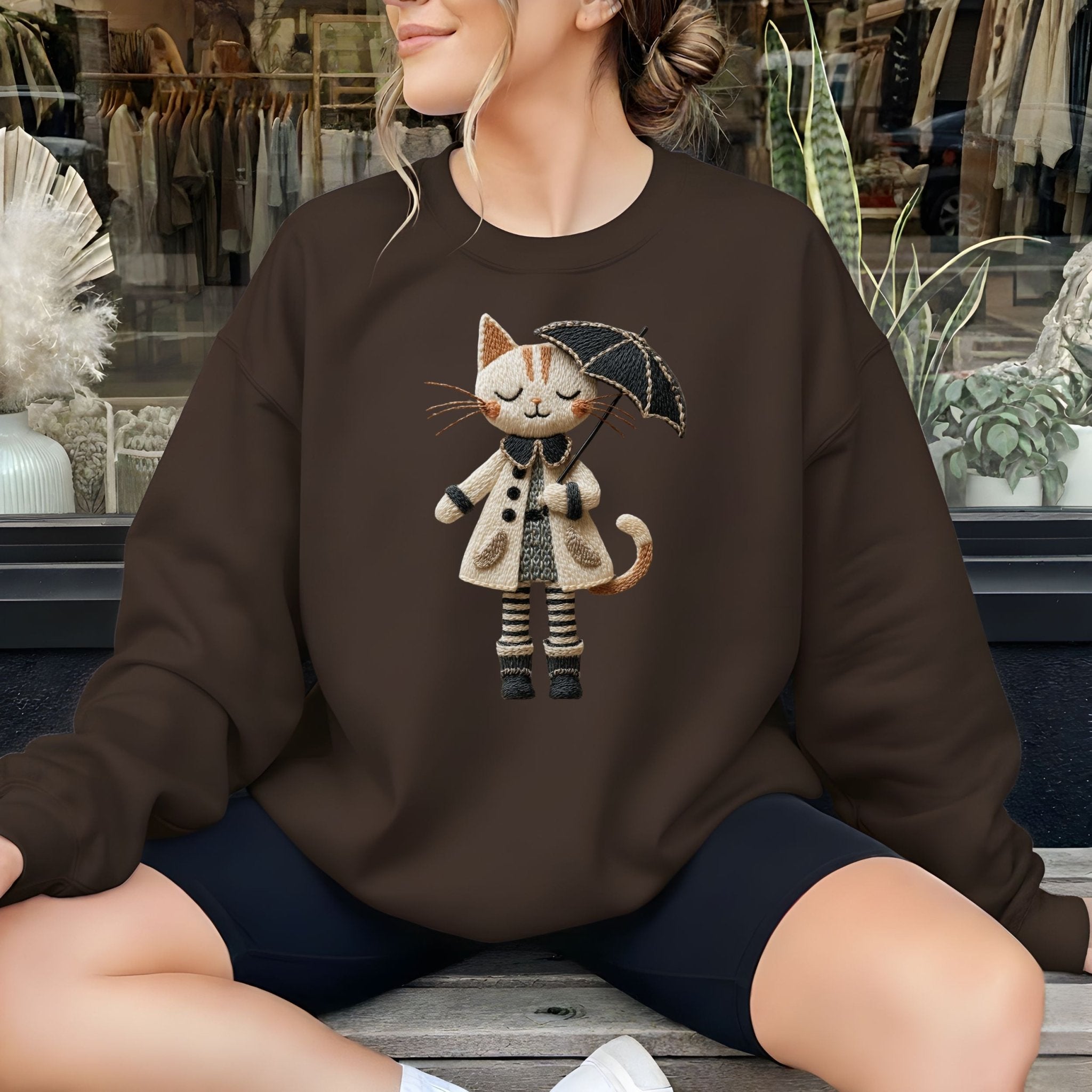 Rainy Day Cat Sweatshirt - Craig Michael Design