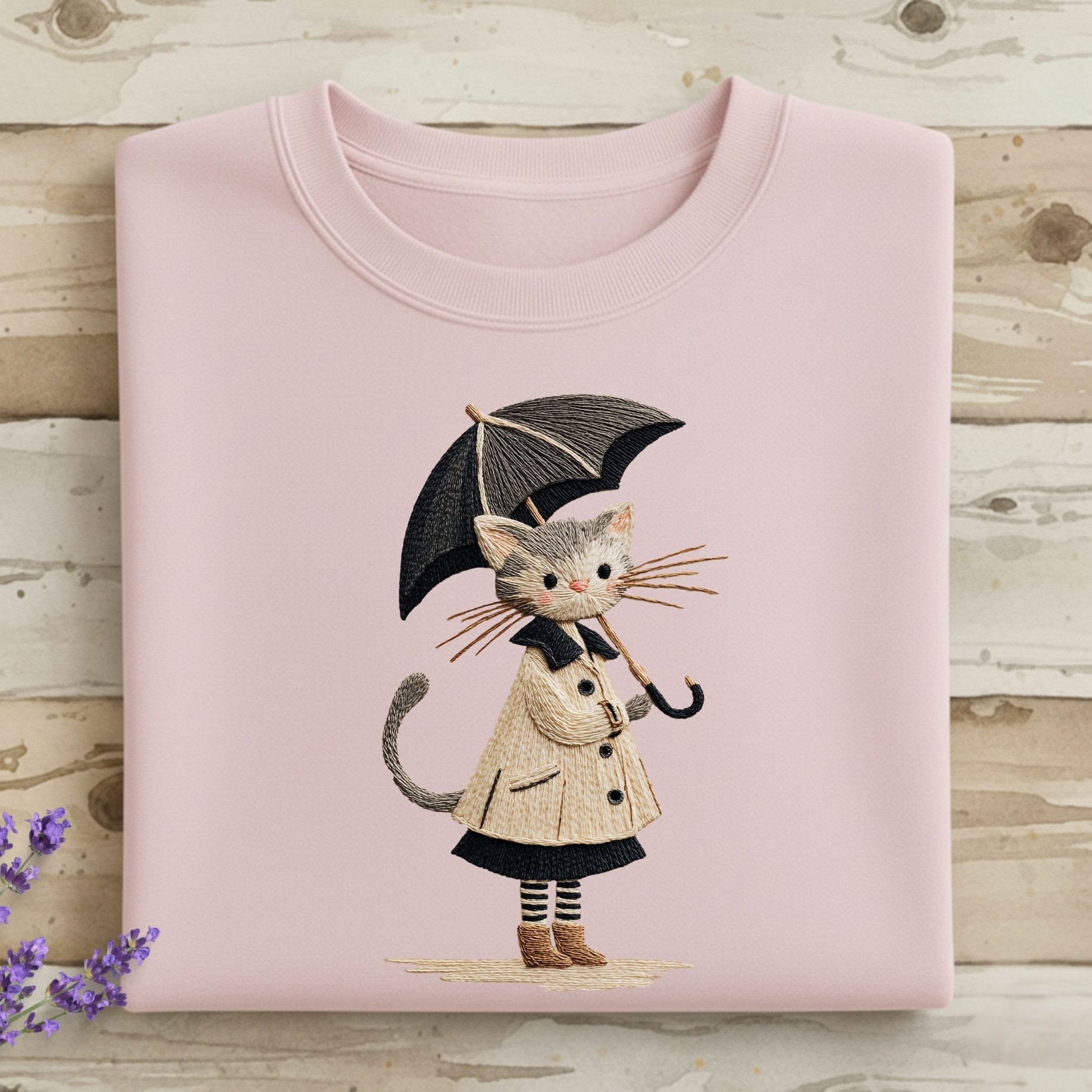 Rainy Paris Cat Sweatshirt - Craig Michael Design