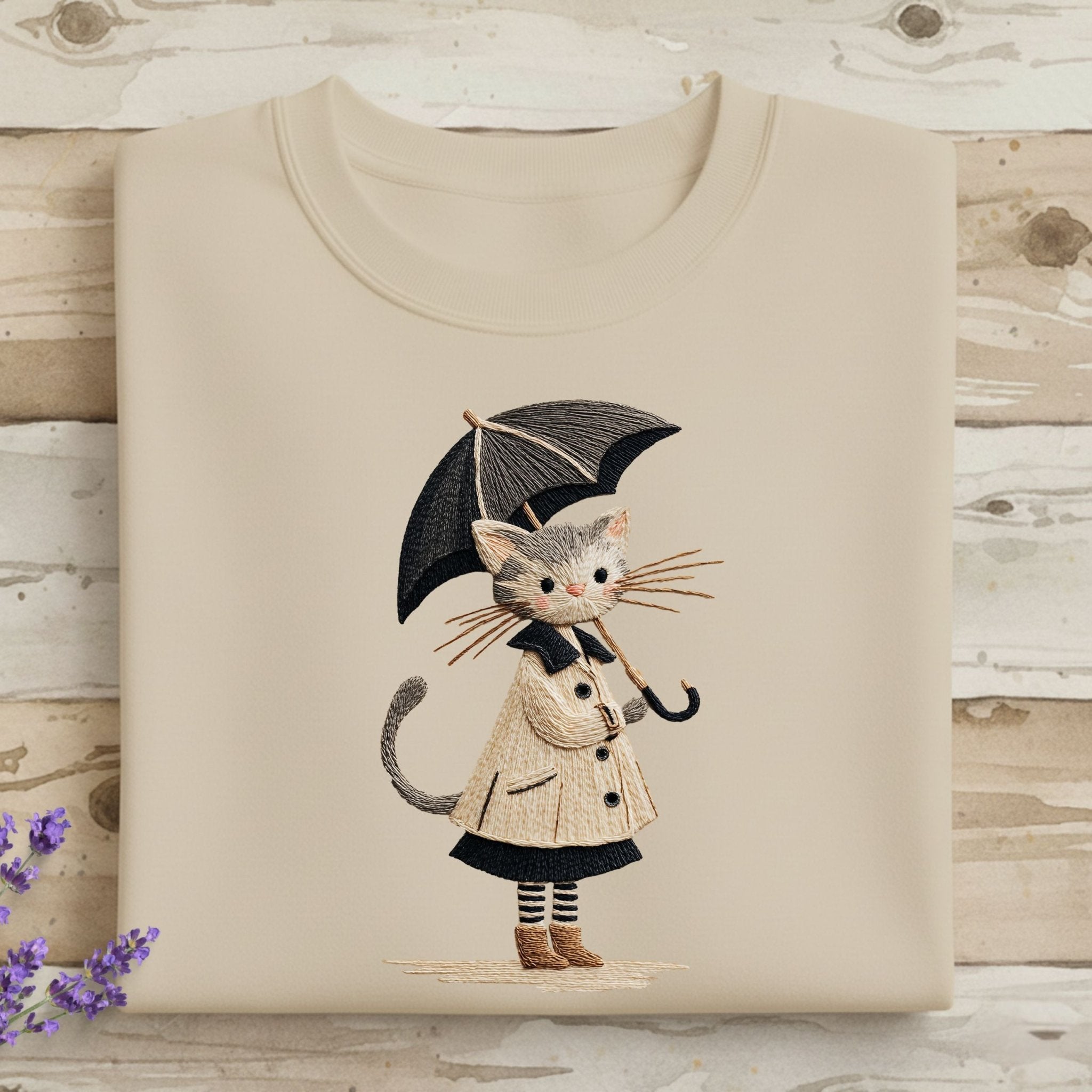 Rainy Paris Cat Sweatshirt - Craig Michael Design