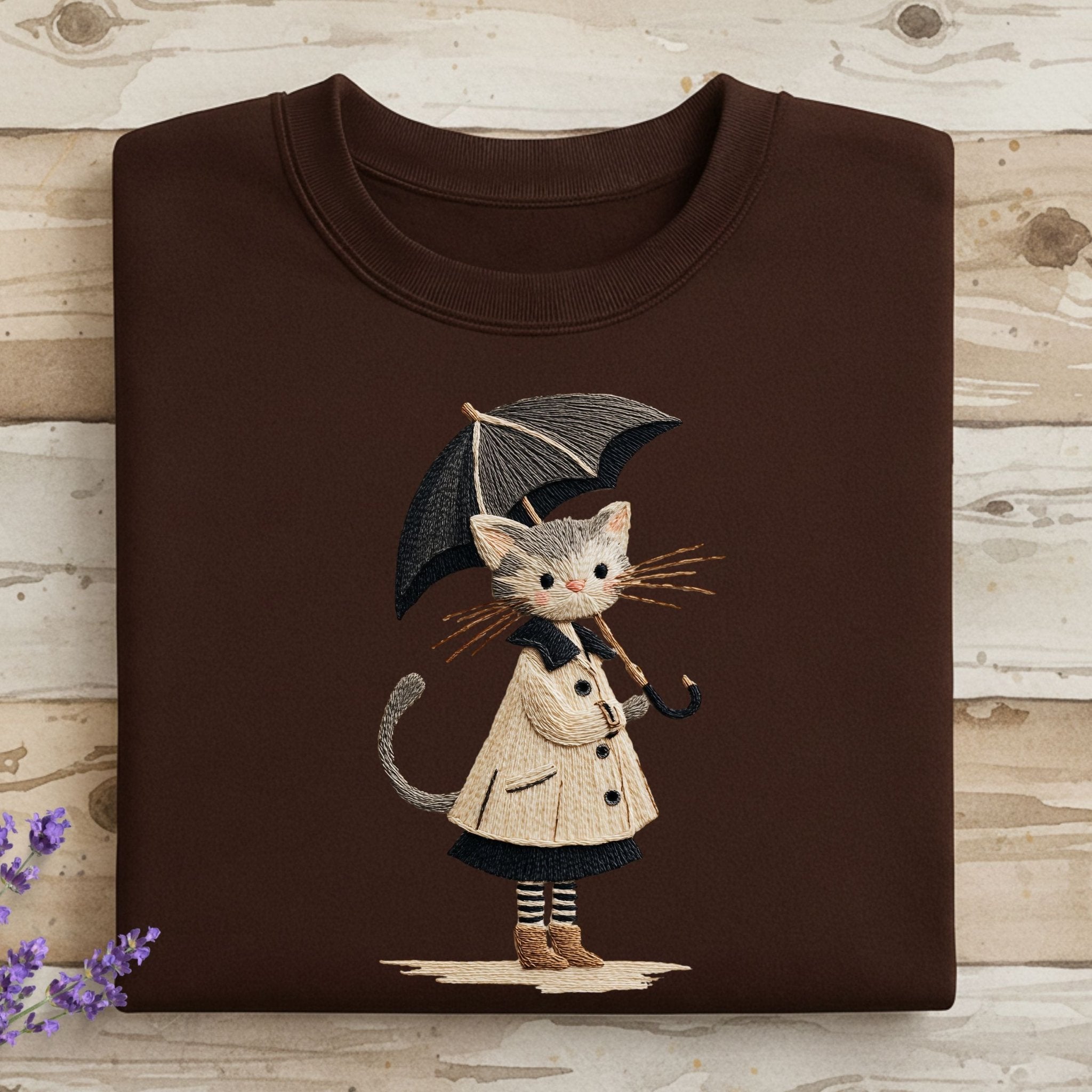 Rainy Paris Cat Sweatshirt - Craig Michael Design