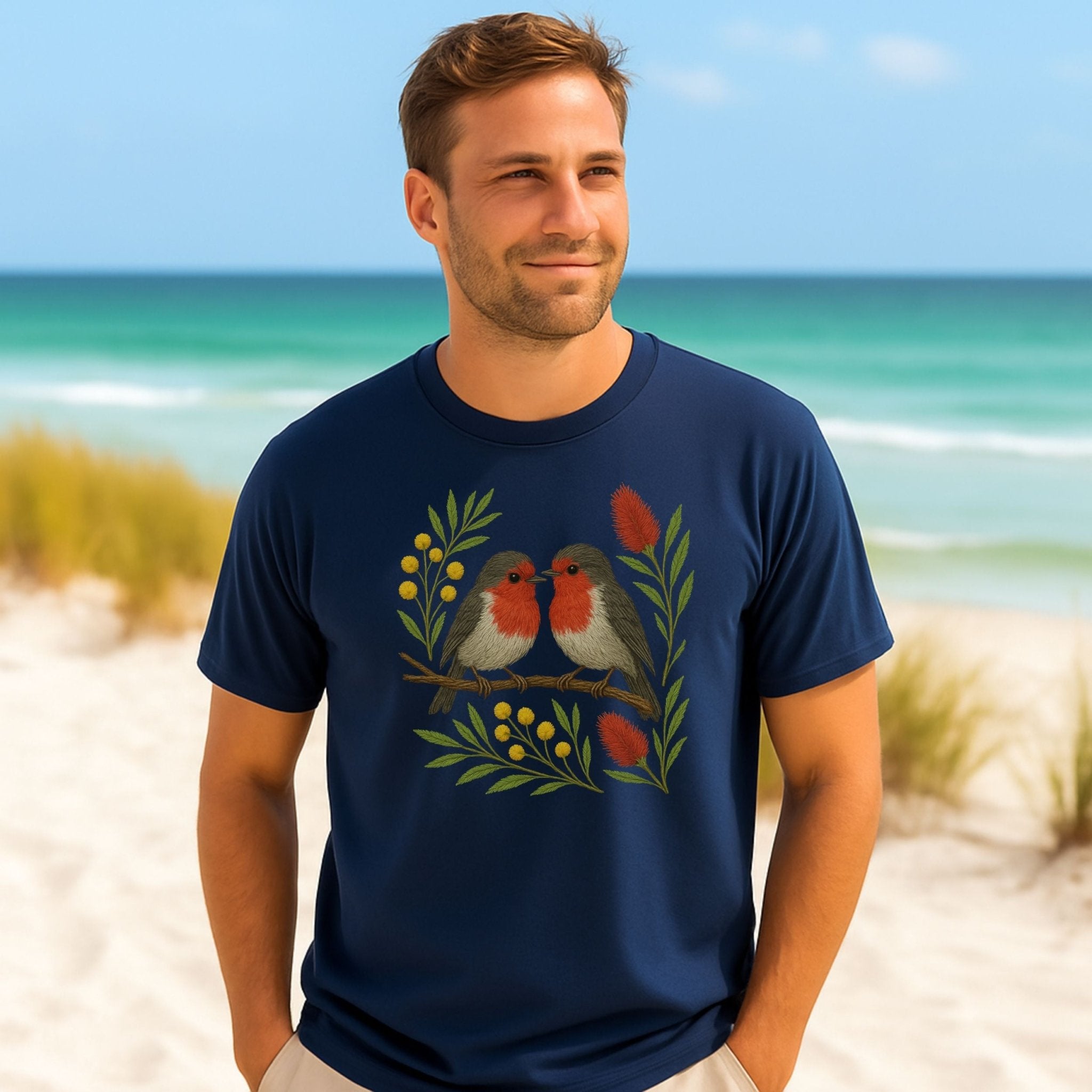 Red Robin T-Shirt – Australian Native Bird Collection - Craig Michael Design