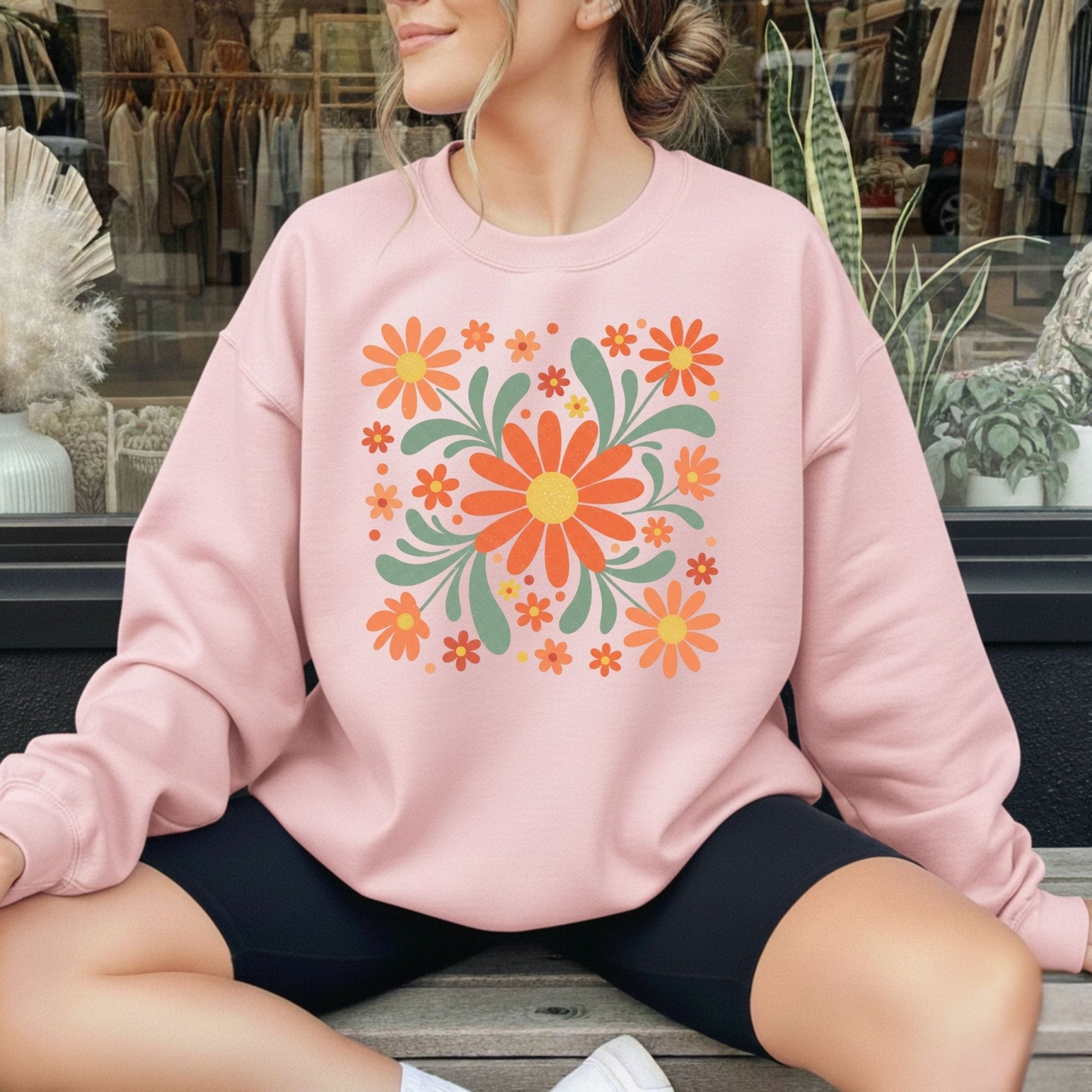 Retro Daisy Sweatshirt - Craig Michael Design