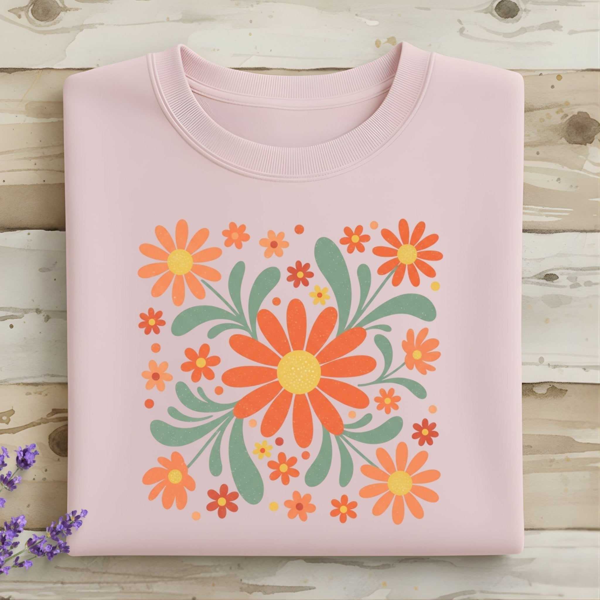 Retro Daisy Sweatshirt - Craig Michael Design