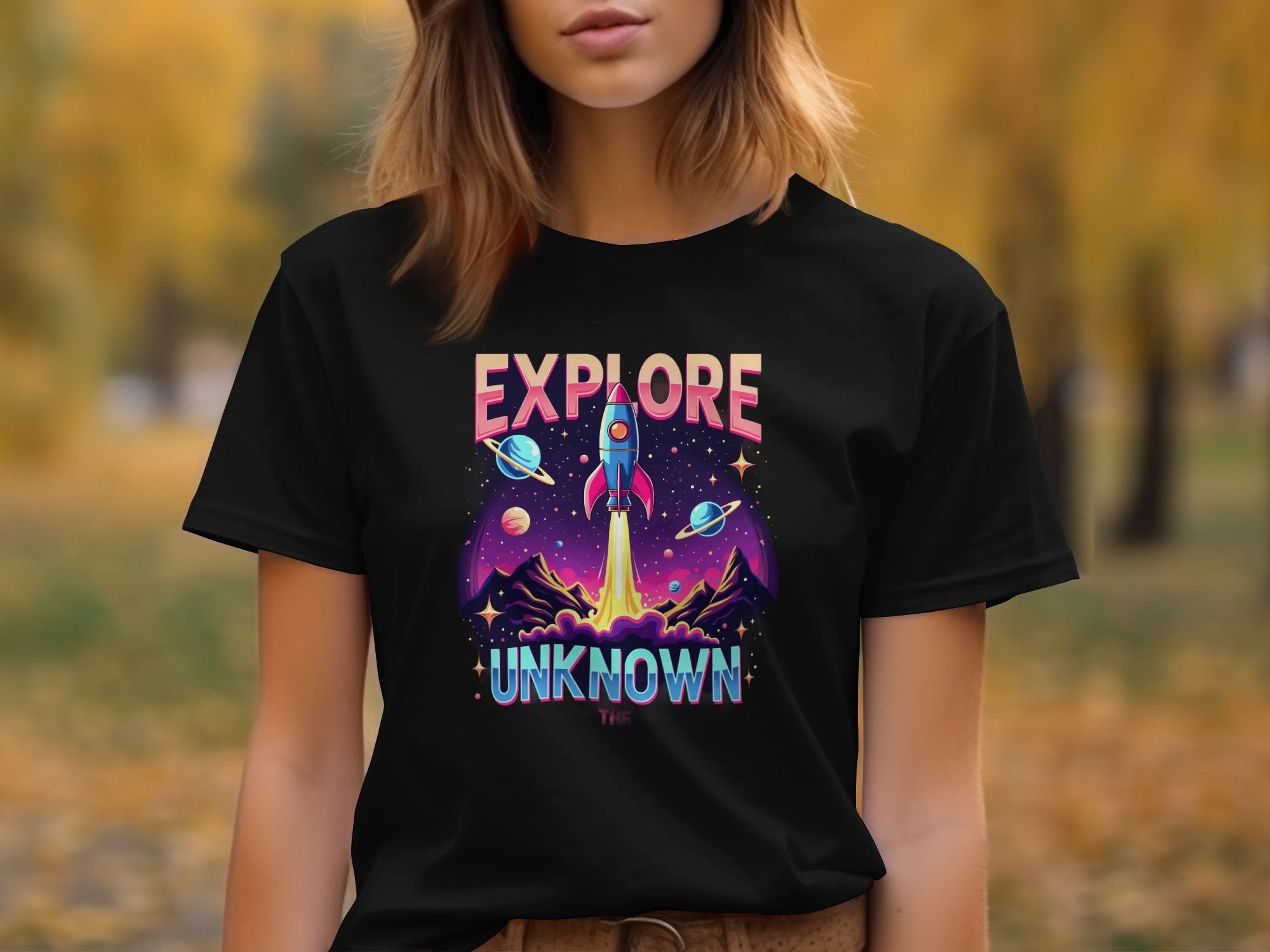 Retro Explore Unknown T-Shirt, Outer Space Adventure Tee, Rocket Launch Spacecraft Design, Cosmic Exploration Shirt, Fun Galaxy Tshirt - Craig Michael Design