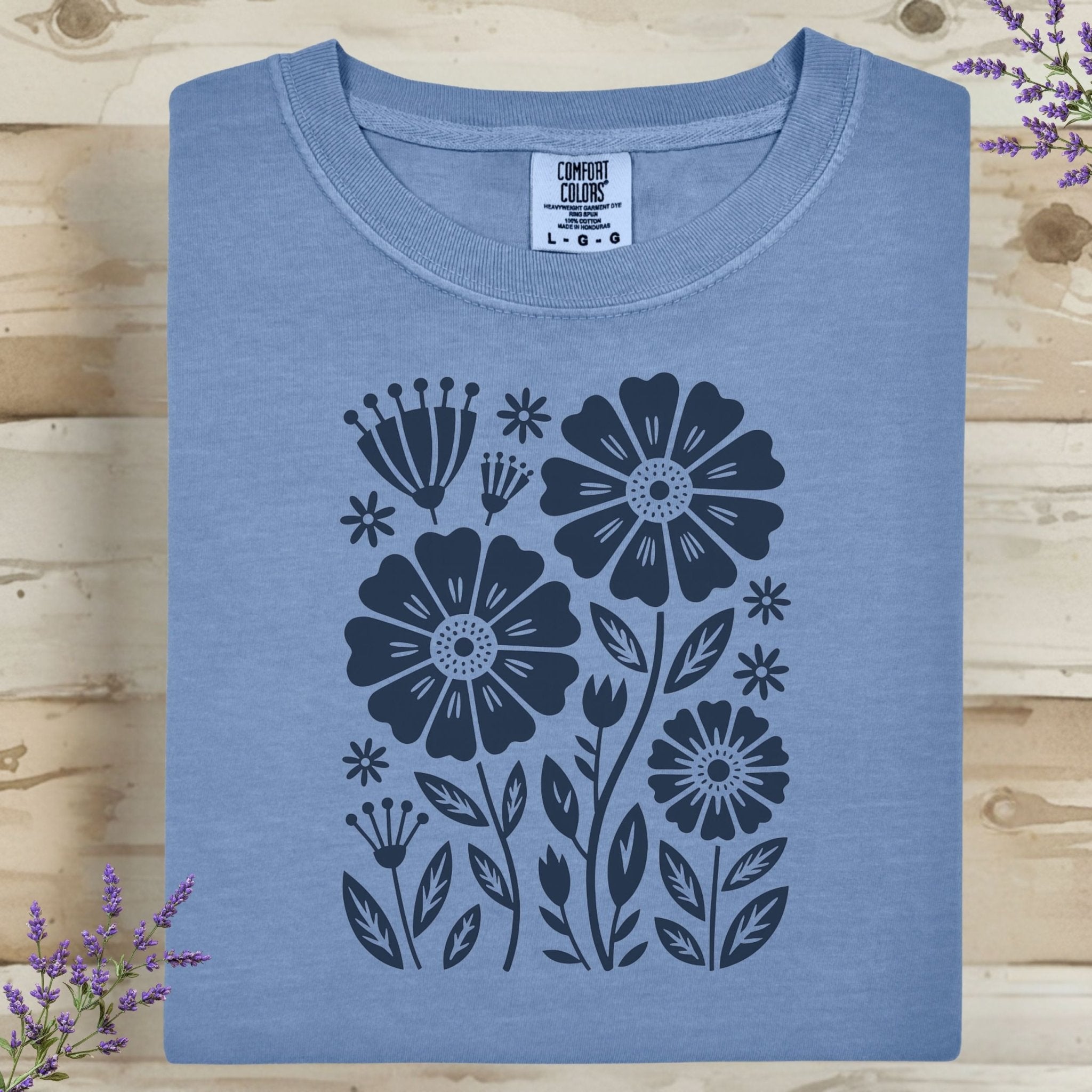 Retro Floral T-Shirt – Comfort Colors® - Craig Michael Design