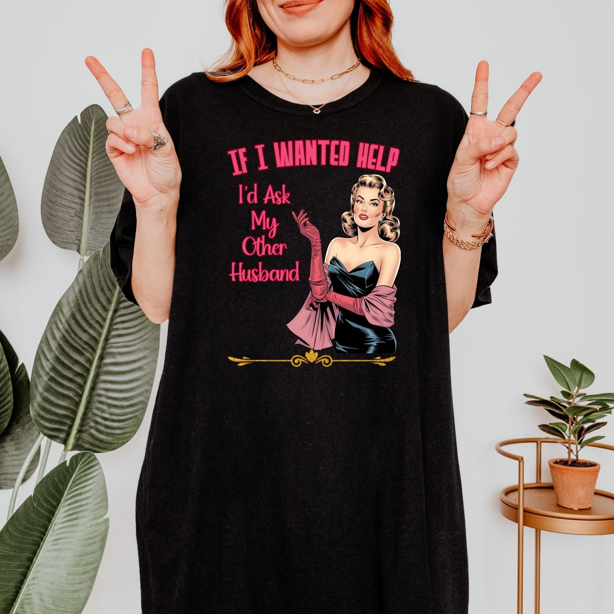 Retro Sarcastic Wife T-Shirt, Funny Vintage Pinup Shirt for Women - Craig Michael Design