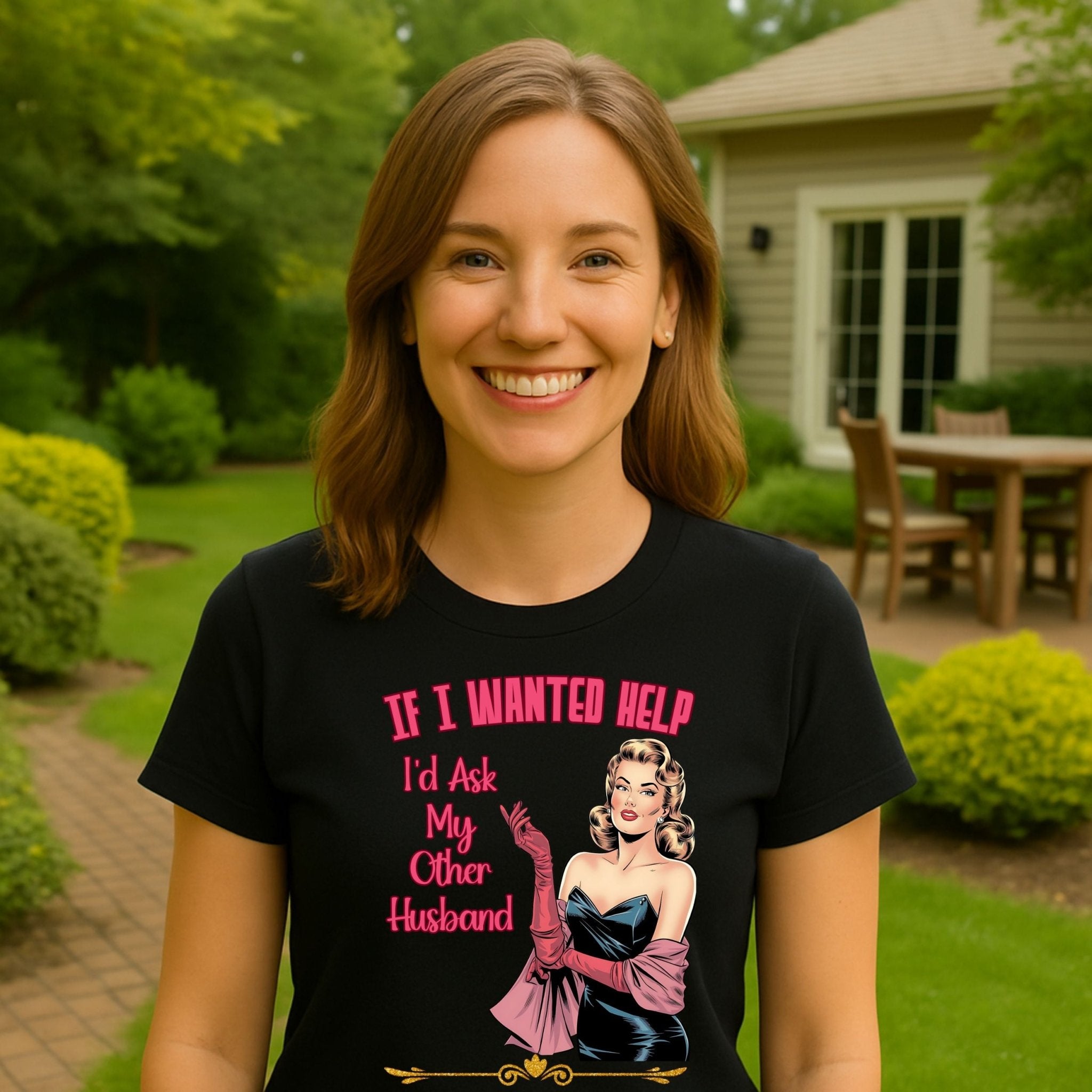 Retro Sarcastic Wife T-Shirt, Funny Vintage Pinup Shirt for Women - Craig Michael Design