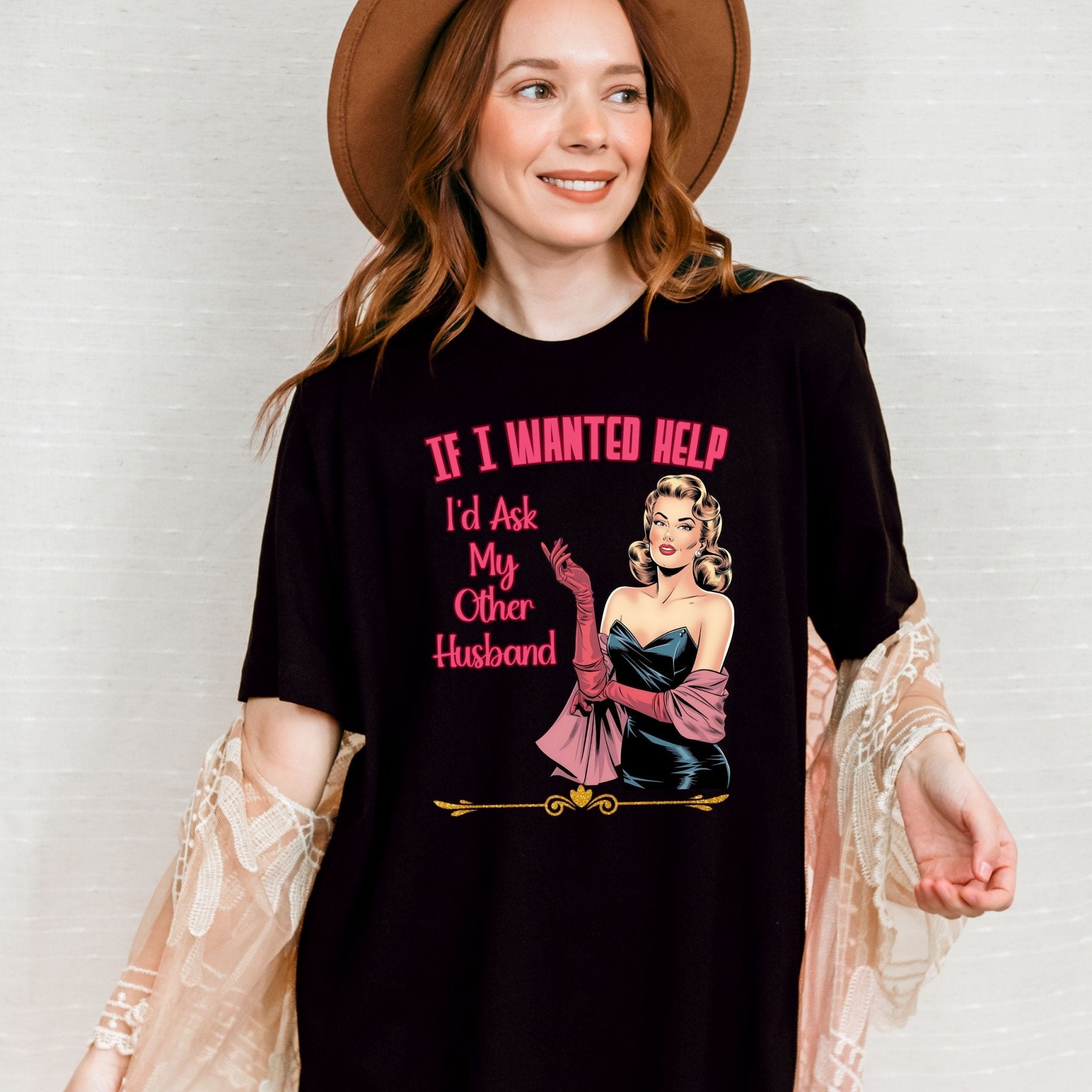 Retro Sarcastic Wife T-Shirt, Funny Vintage Pinup Shirt for Women - Craig Michael Design