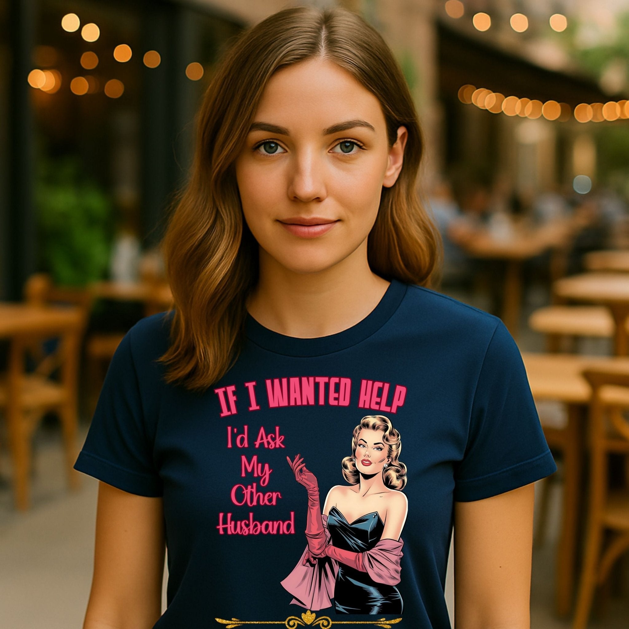 Retro Sarcastic Wife T-Shirt, Funny Vintage Pinup Shirt for Women - Craig Michael Design