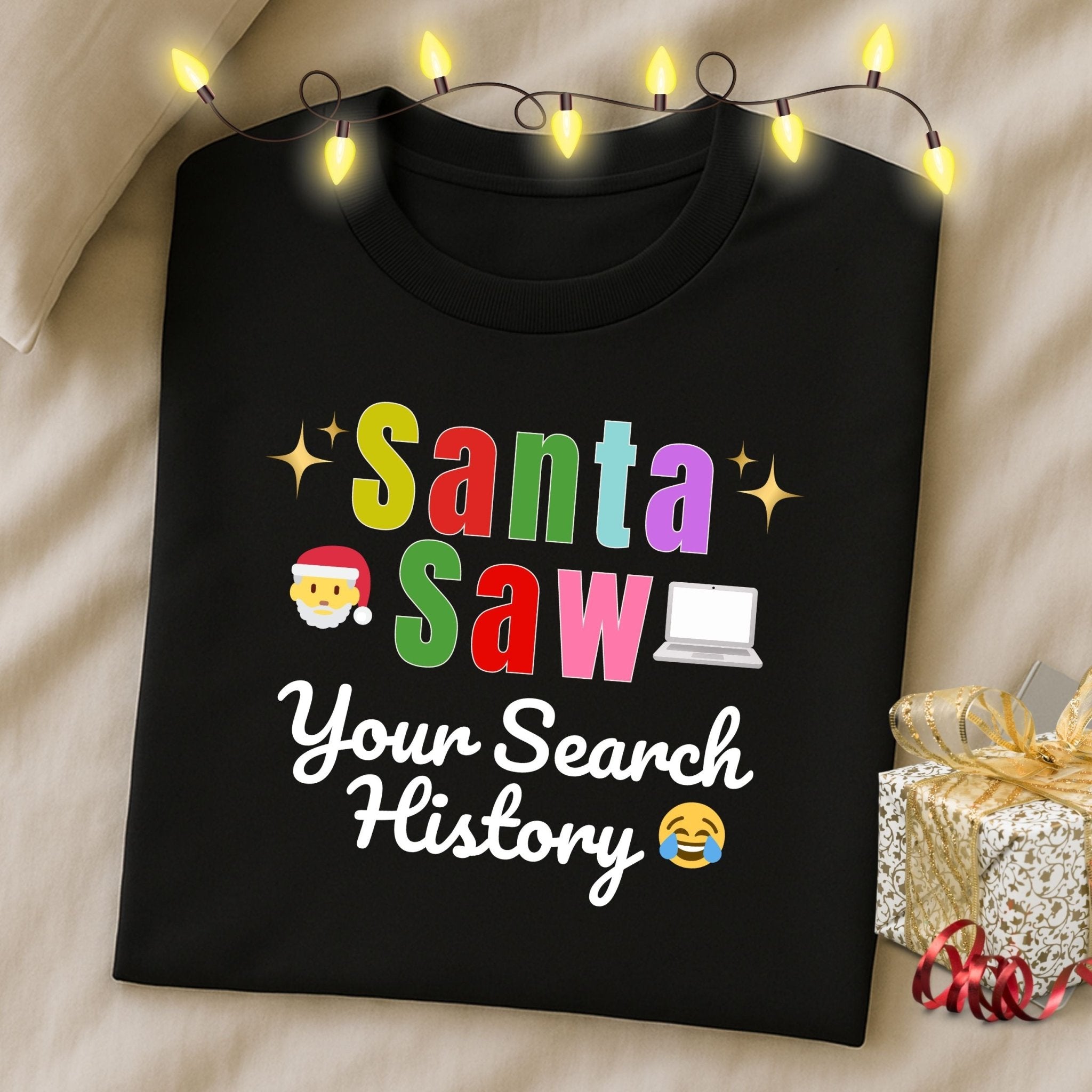 Santa Saw Your Search History Shirt, Funny Christmas T-Shirt - Craig Michael Design