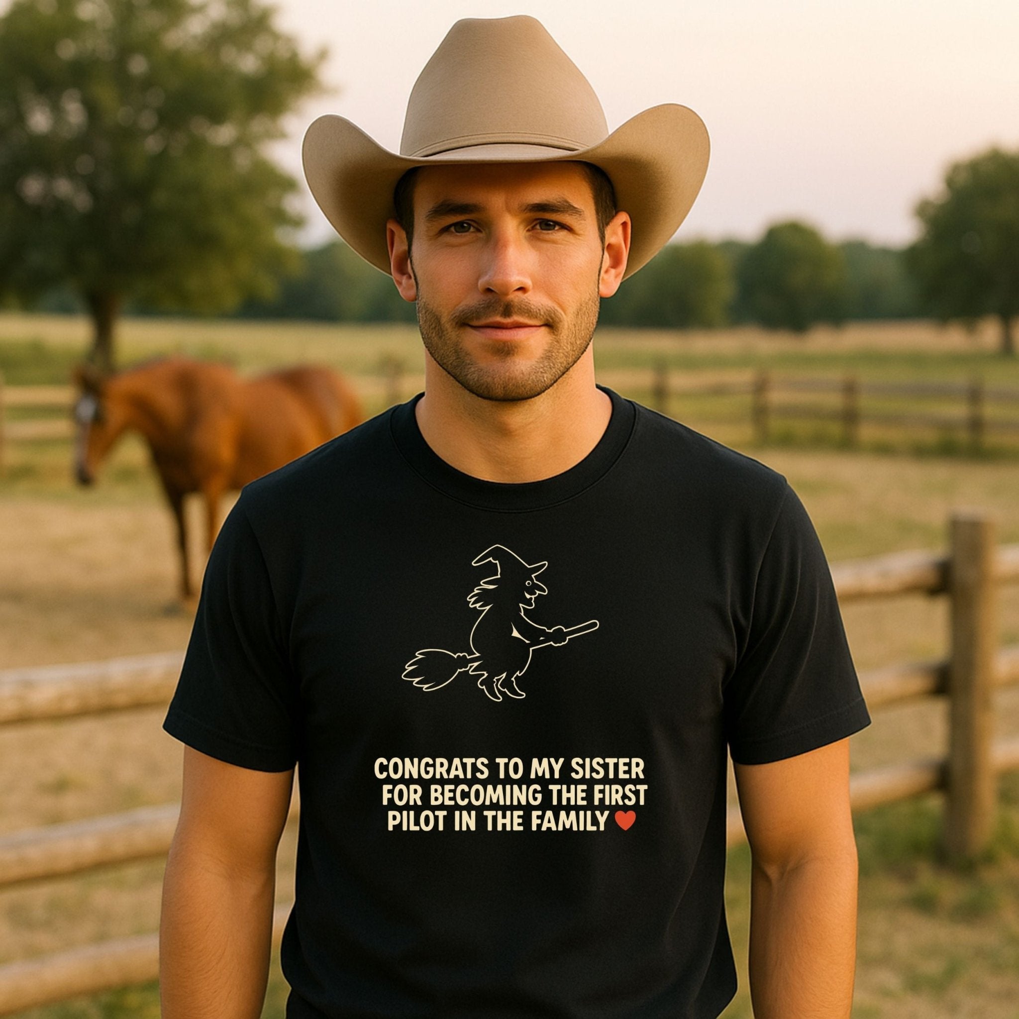 Sarcastic Sister Shirt, Witch Flying Joke Tee, Shady Family Humour T-Shirt - Craig Michael Design