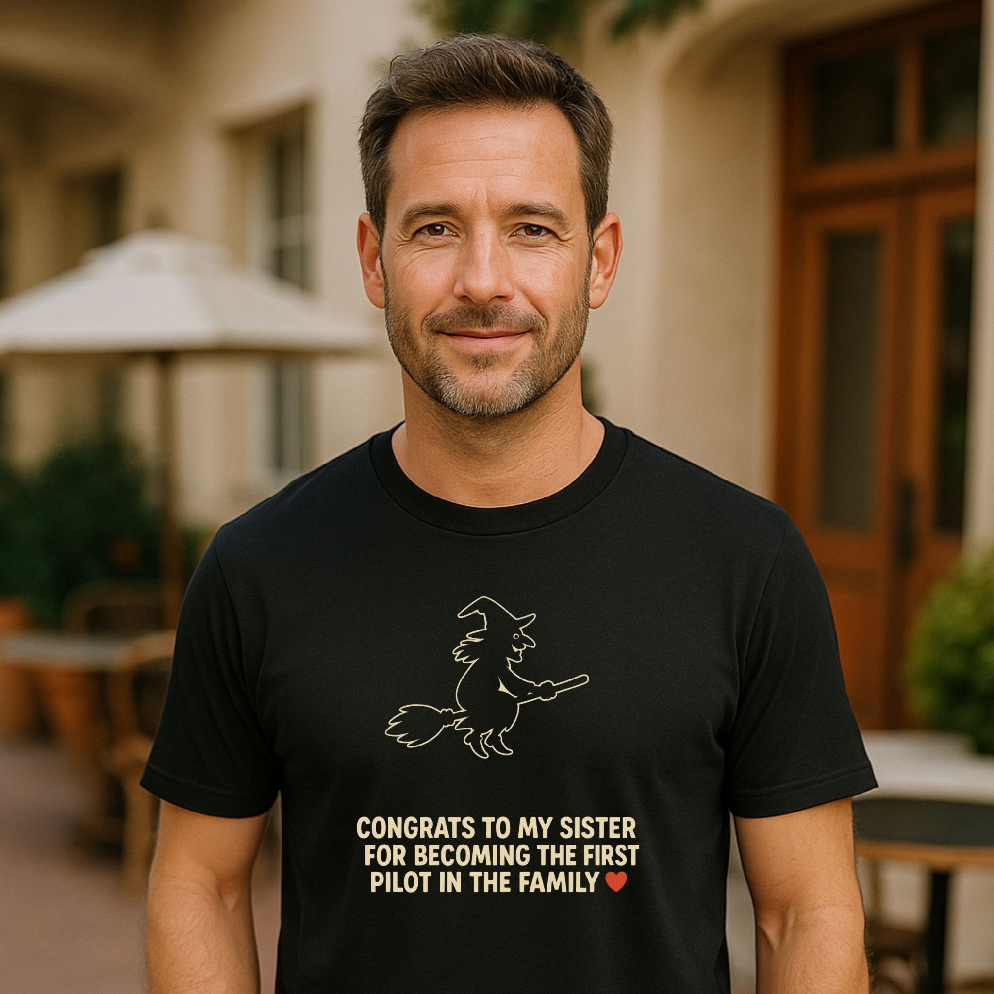 Sarcastic Sister Shirt, Witch Flying Joke Tee, Shady Family Humour T-Shirt - Craig Michael Design