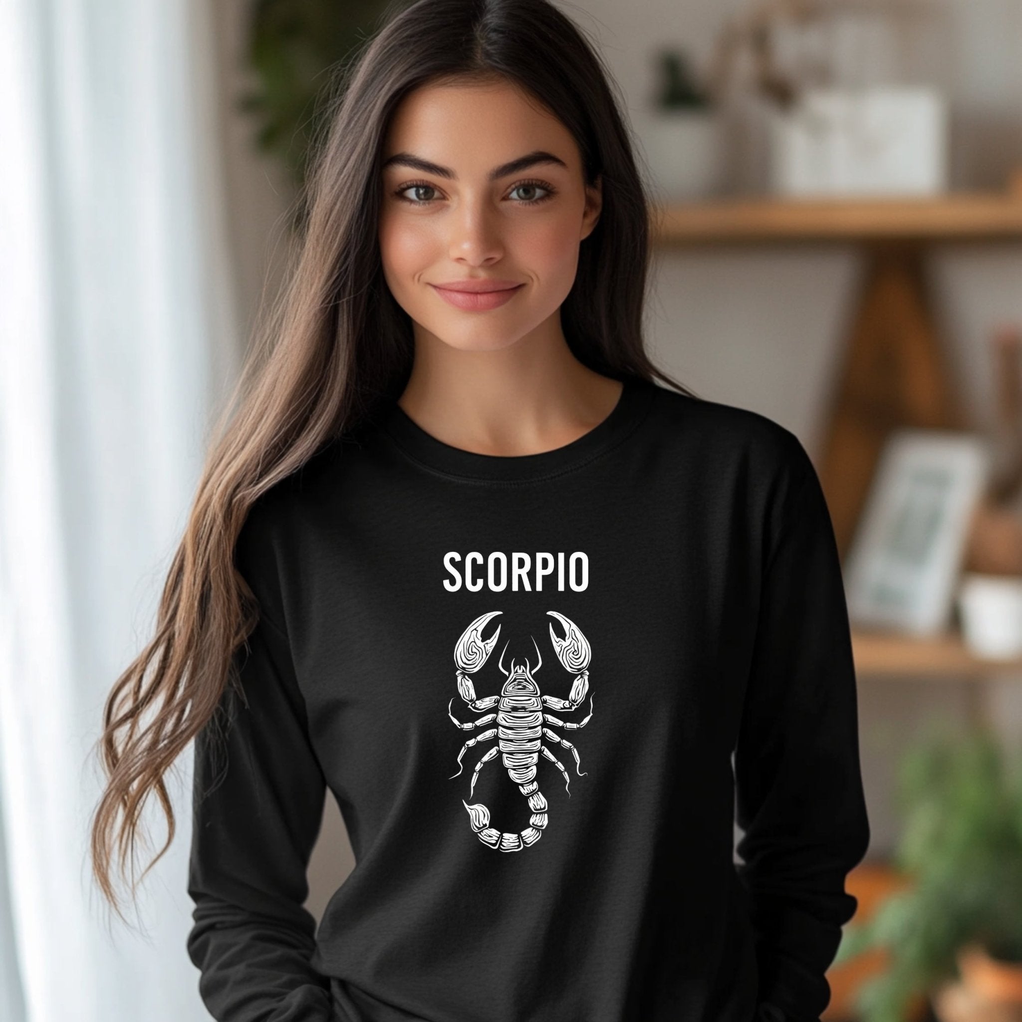 Scorpio Long Sleeve T-Shirt, Zodiac Sign Shirt, Astrology Graphic Tee, Astrological Sign apparel, Horoscope Shirt, Scorpio Gift - Craig Michael Design