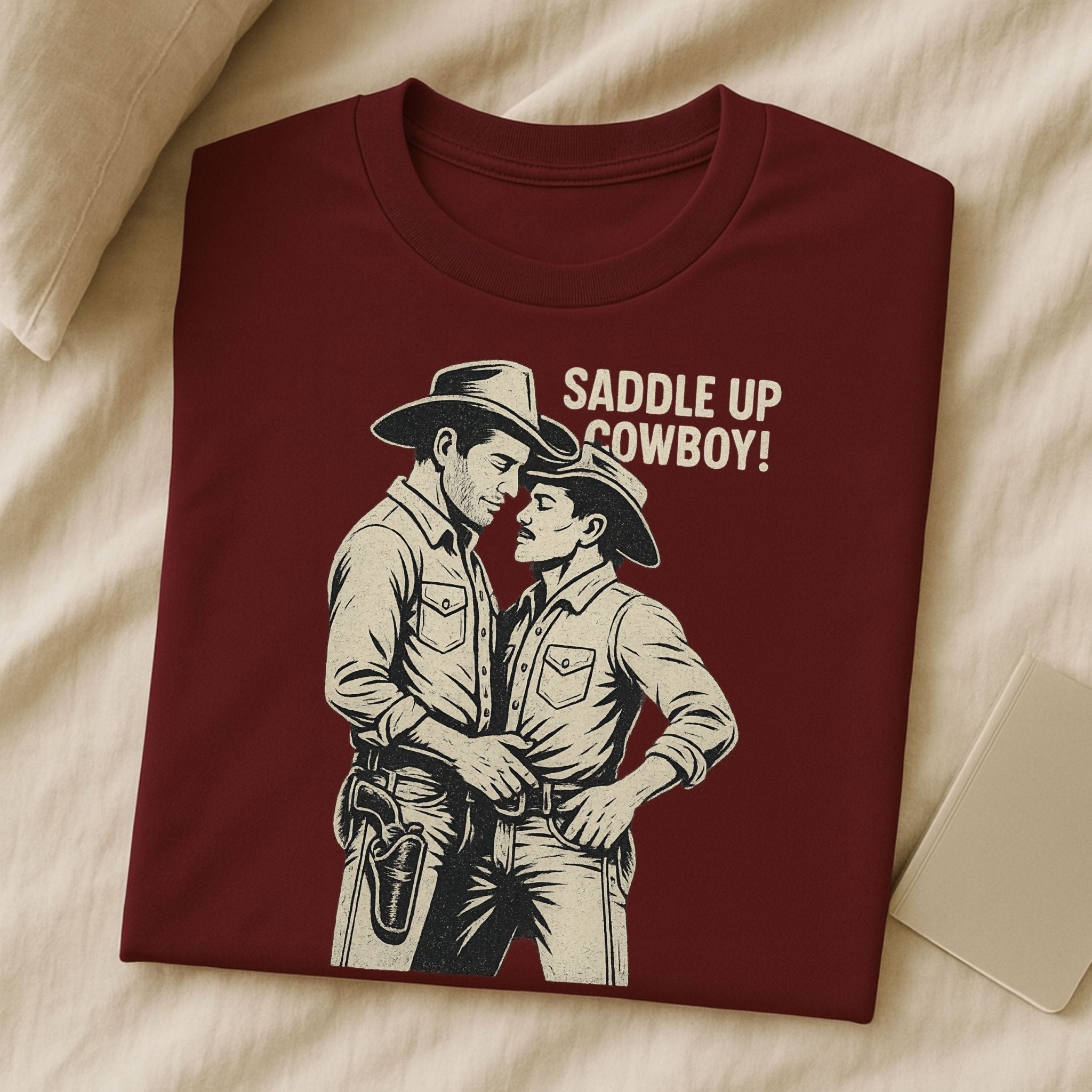 Sexy Gay Cowboy Shirt, Saddle Up Cowboy Tee, Vintage Mlm Pride Top, Funny Western T-Shirt for Him, Gay Rodeo Gift 2025 - Craig Michael Design