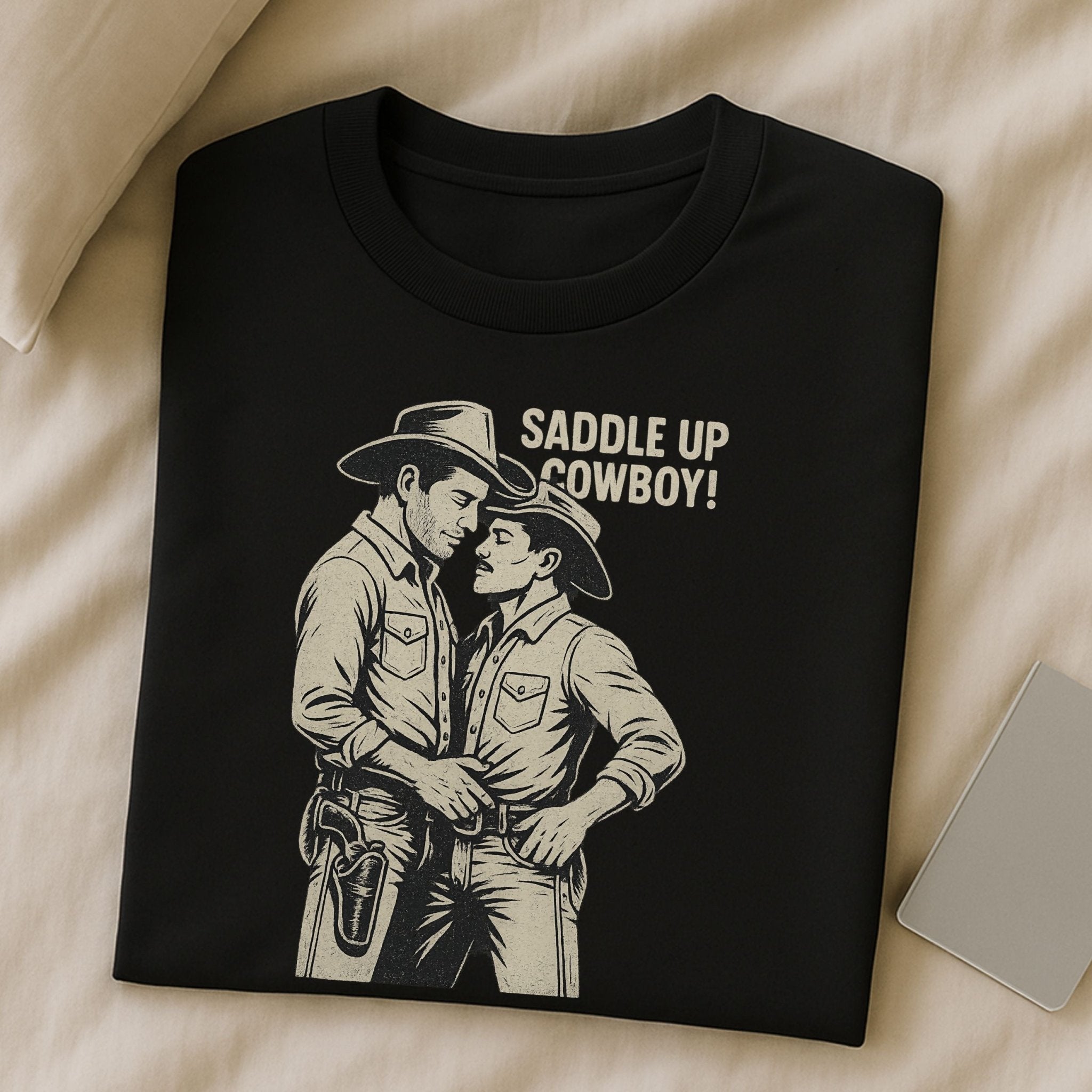 Sexy Gay Cowboy Shirt, Saddle Up Cowboy Tee, Vintage Mlm Pride Top, Funny Western T-Shirt for Him, Gay Rodeo Gift 2025 - Craig Michael Design