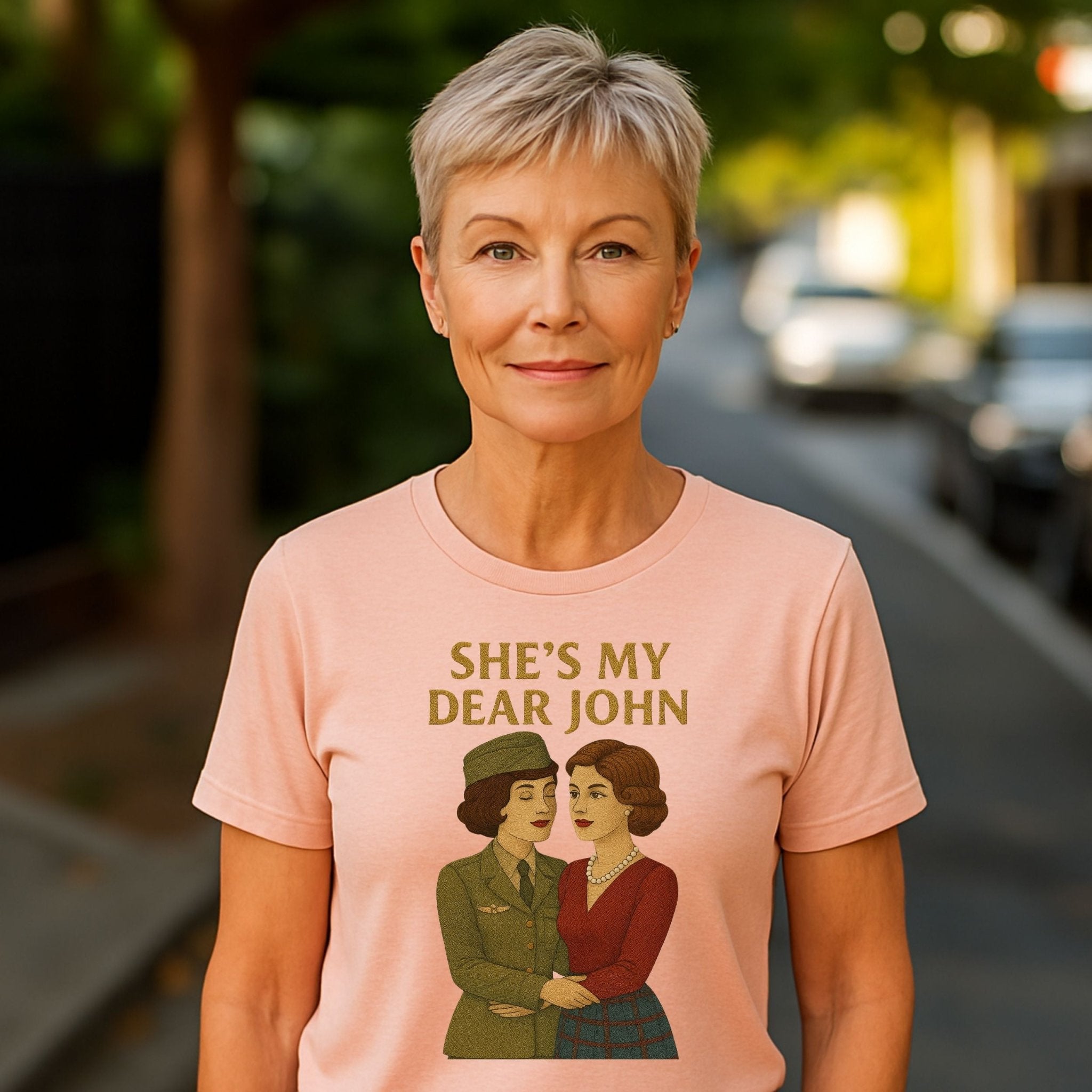 She’s My Dear John – 1940s Lesbian T-Shirt, Vintage Wartime Love Gift - Craig Michael Design