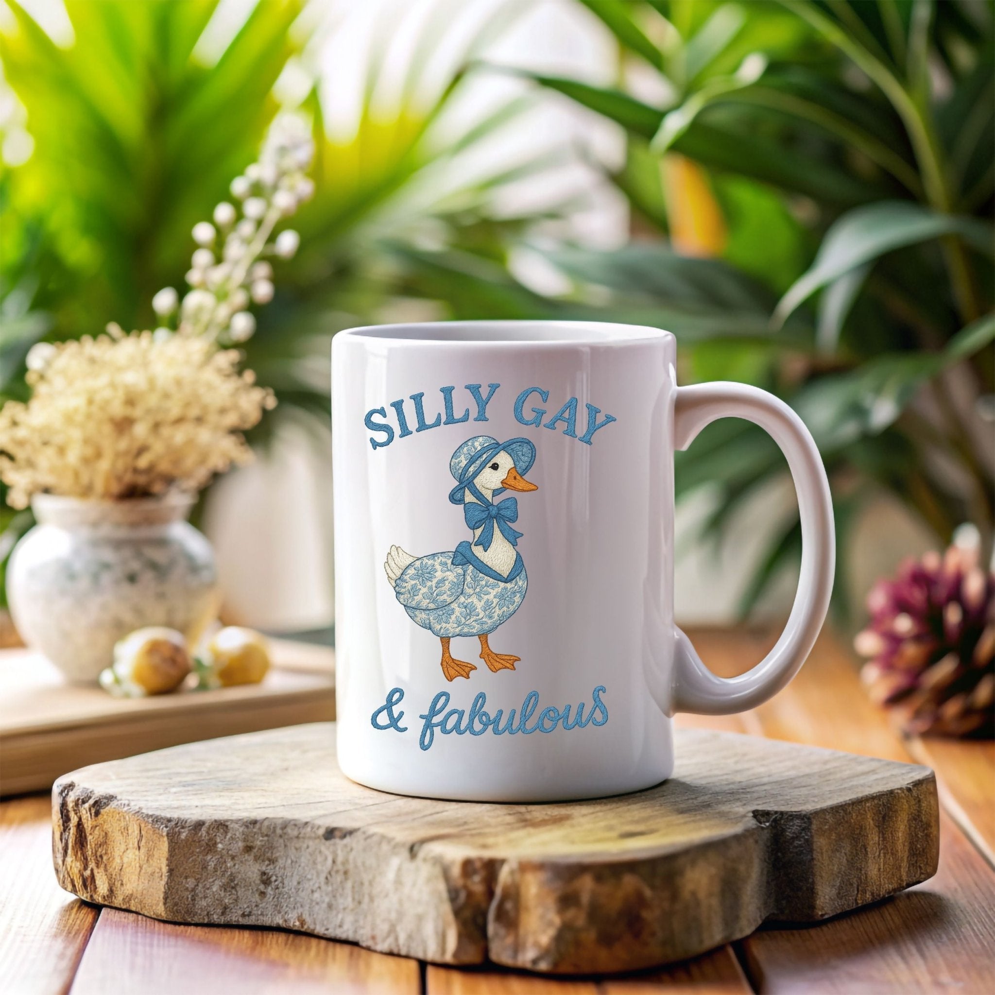 Silly Gay and Fabulous Mug, Funny Goose Pride Cup, Cottagecore Gift - Craig Michael Design