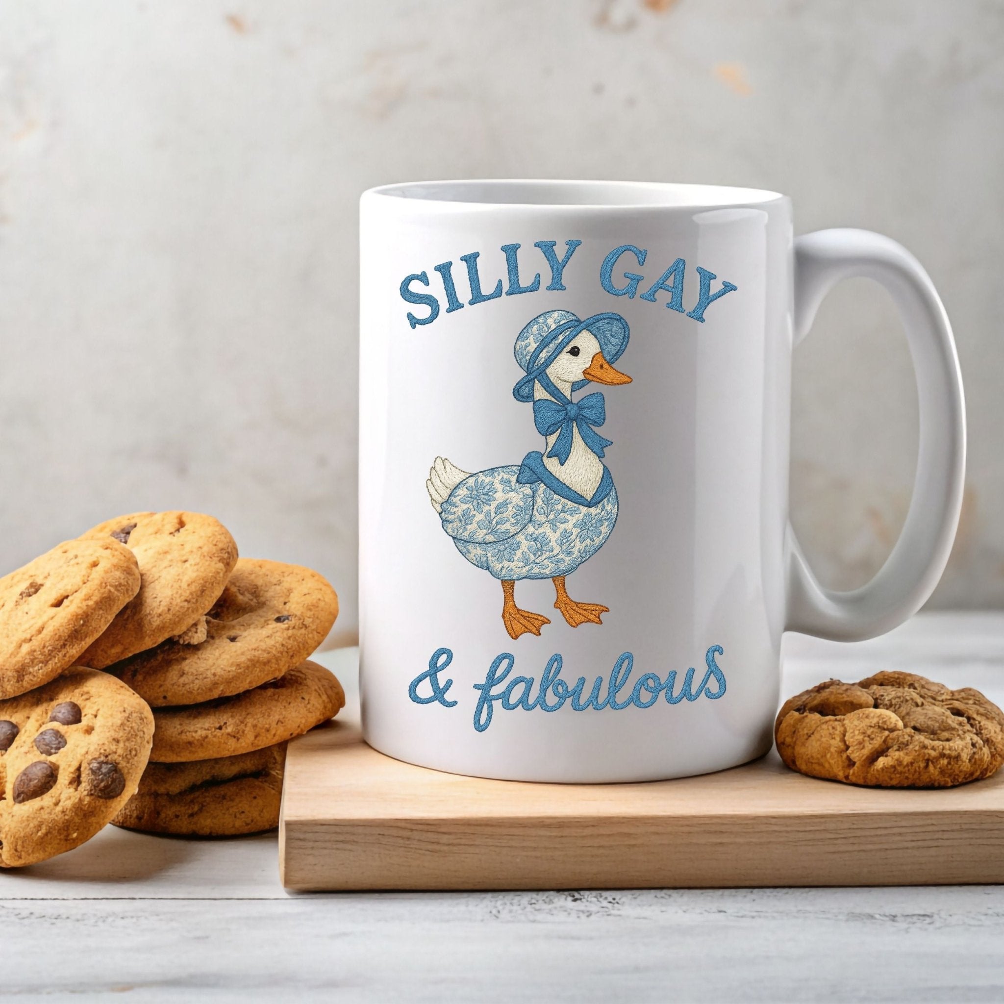 Silly Gay and Fabulous Mug, Funny Goose Pride Cup, Cottagecore Gift - Craig Michael Design