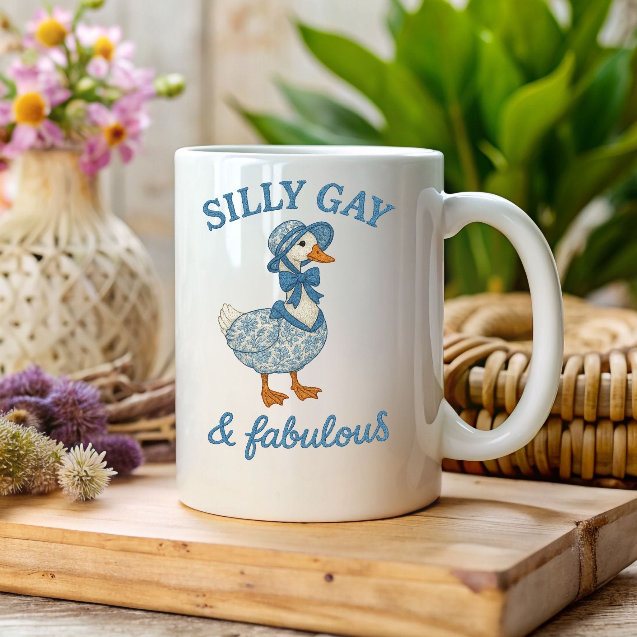 Silly Gay and Fabulous Mug, Funny Goose Pride Cup, Cottagecore Gift - Craig Michael Design