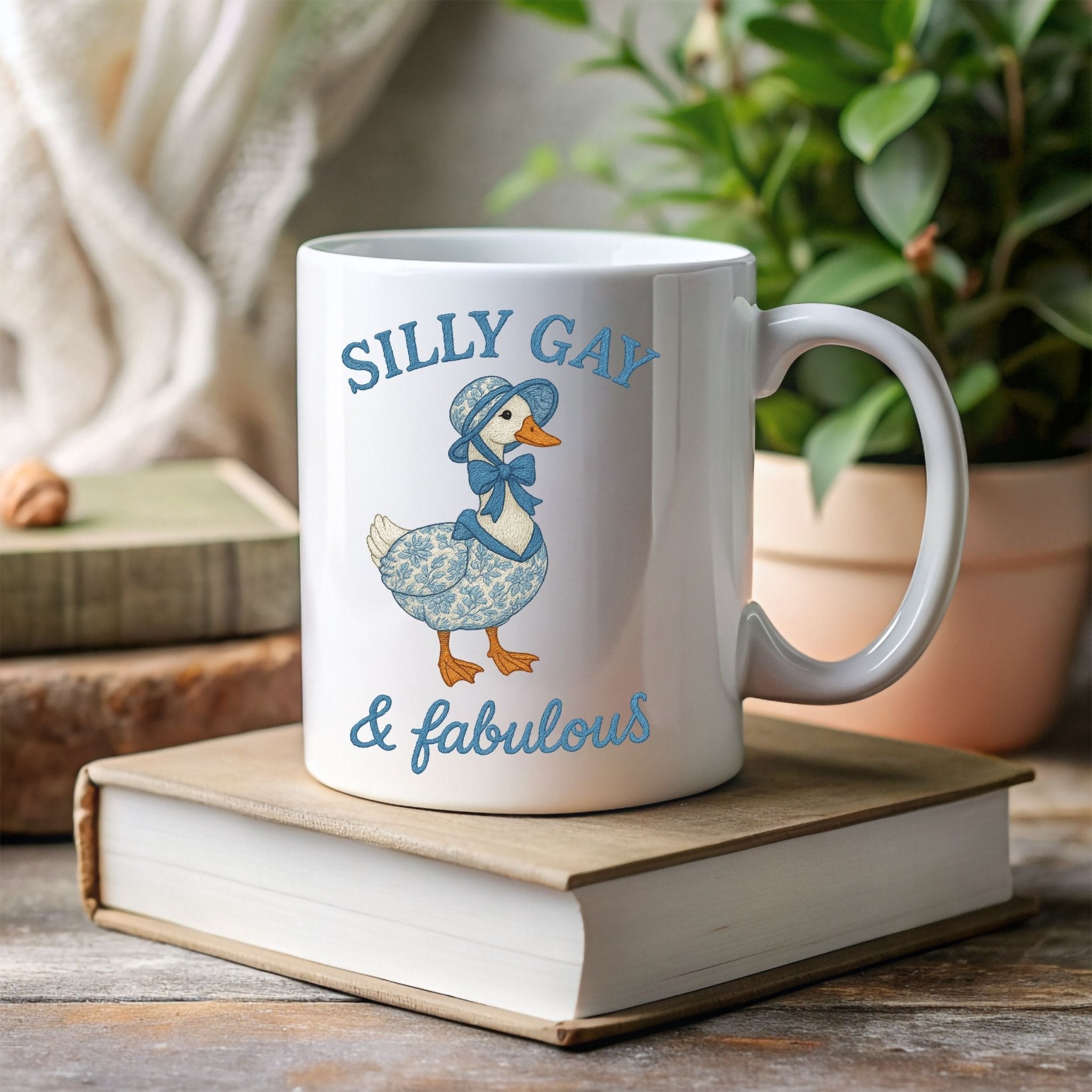 Silly Gay and Fabulous Mug, Funny Goose Pride Cup, Cottagecore Gift - Craig Michael Design