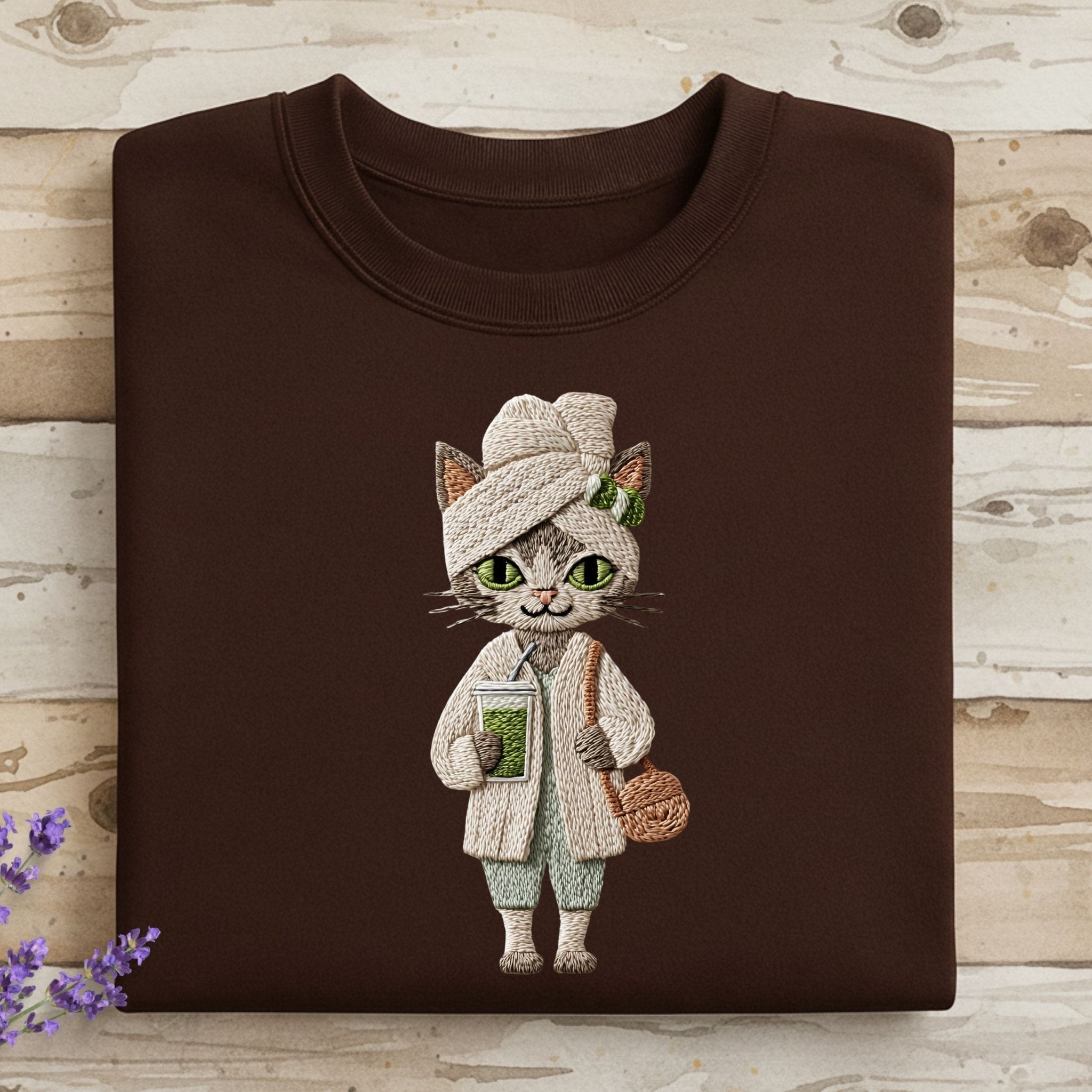 Spa Day Cat T-Shirt, Relaxed Cat, Cat Lover Gift, Funny Cat T-Shirt, Cute Kitten Shirt, Matcha Cat T-Shirt, Animal T-Shirt, Trendy T-Shirt - Craig Michael Design