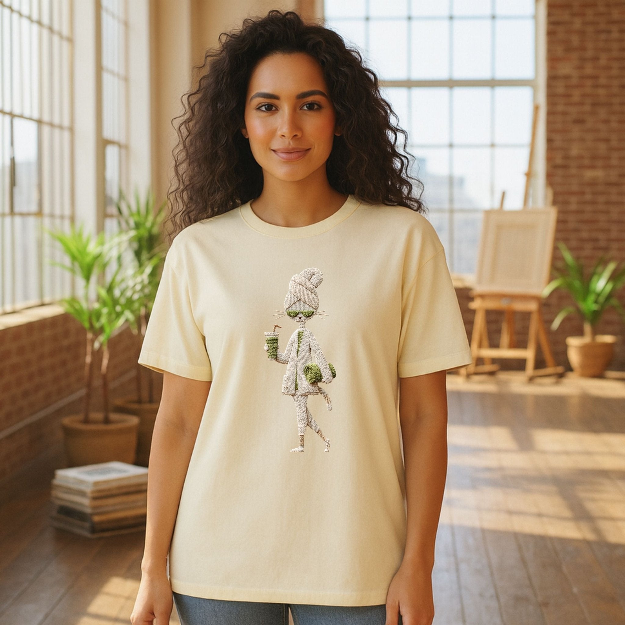 Spa Day Kitty T-Shirt – Calm & Cozy Edition - Craig Michael Design