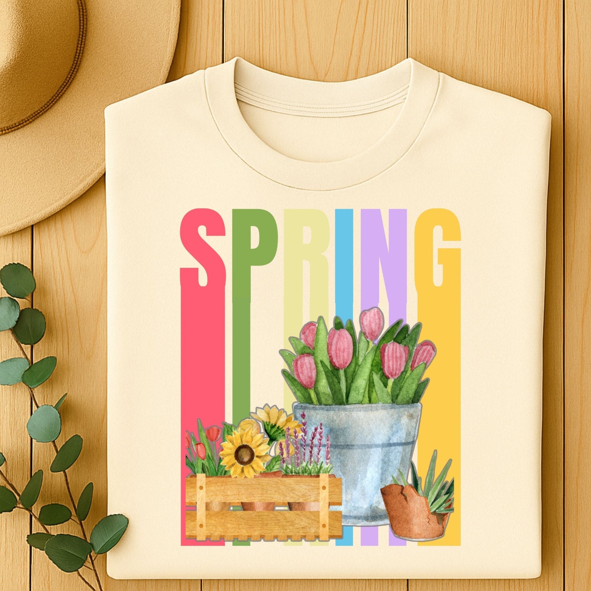 Spring Fashion T-Shirt, Pastel Flower Tee - Craig Michael Design