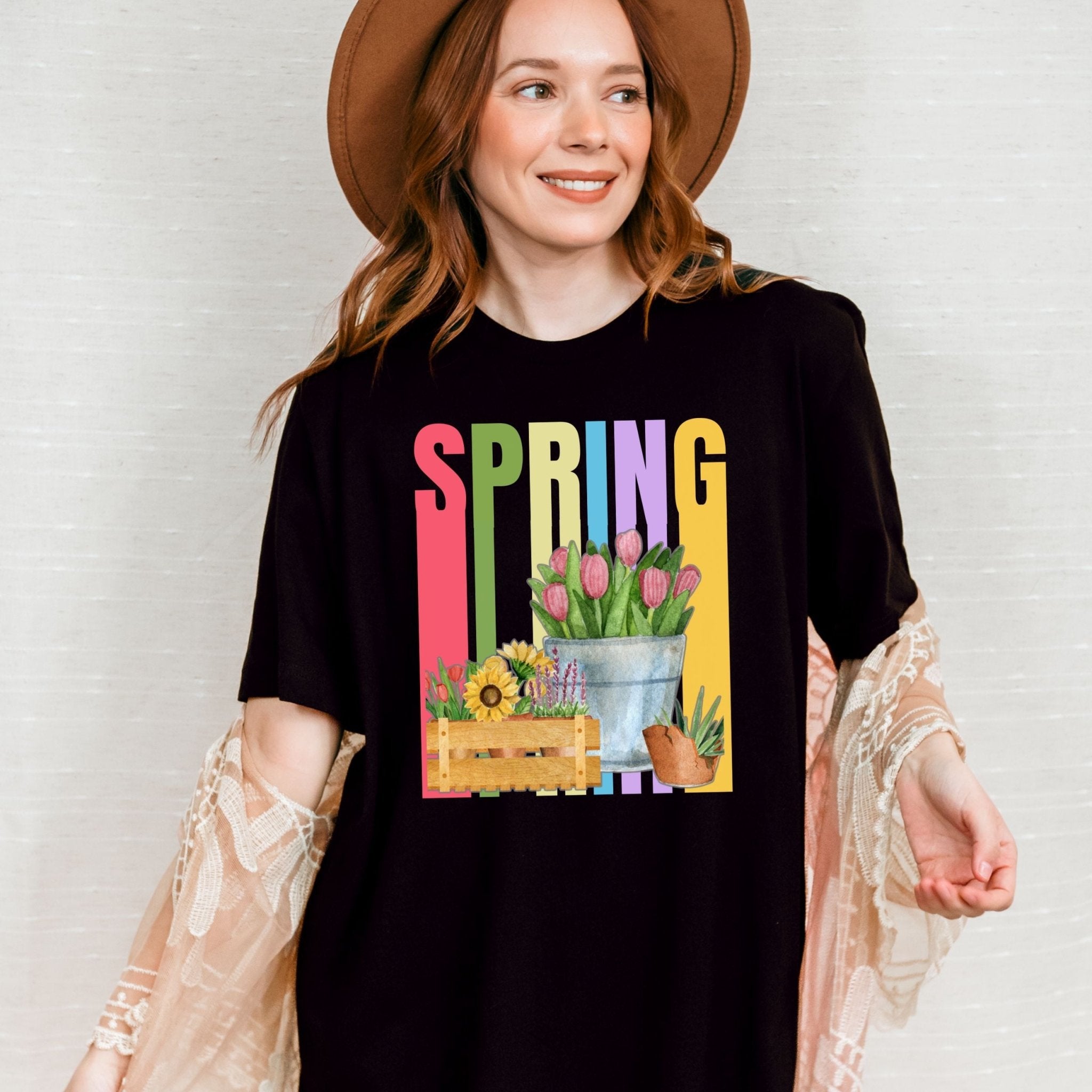 Spring Fashion T-Shirt, Pastel Flower Tee - Craig Michael Design