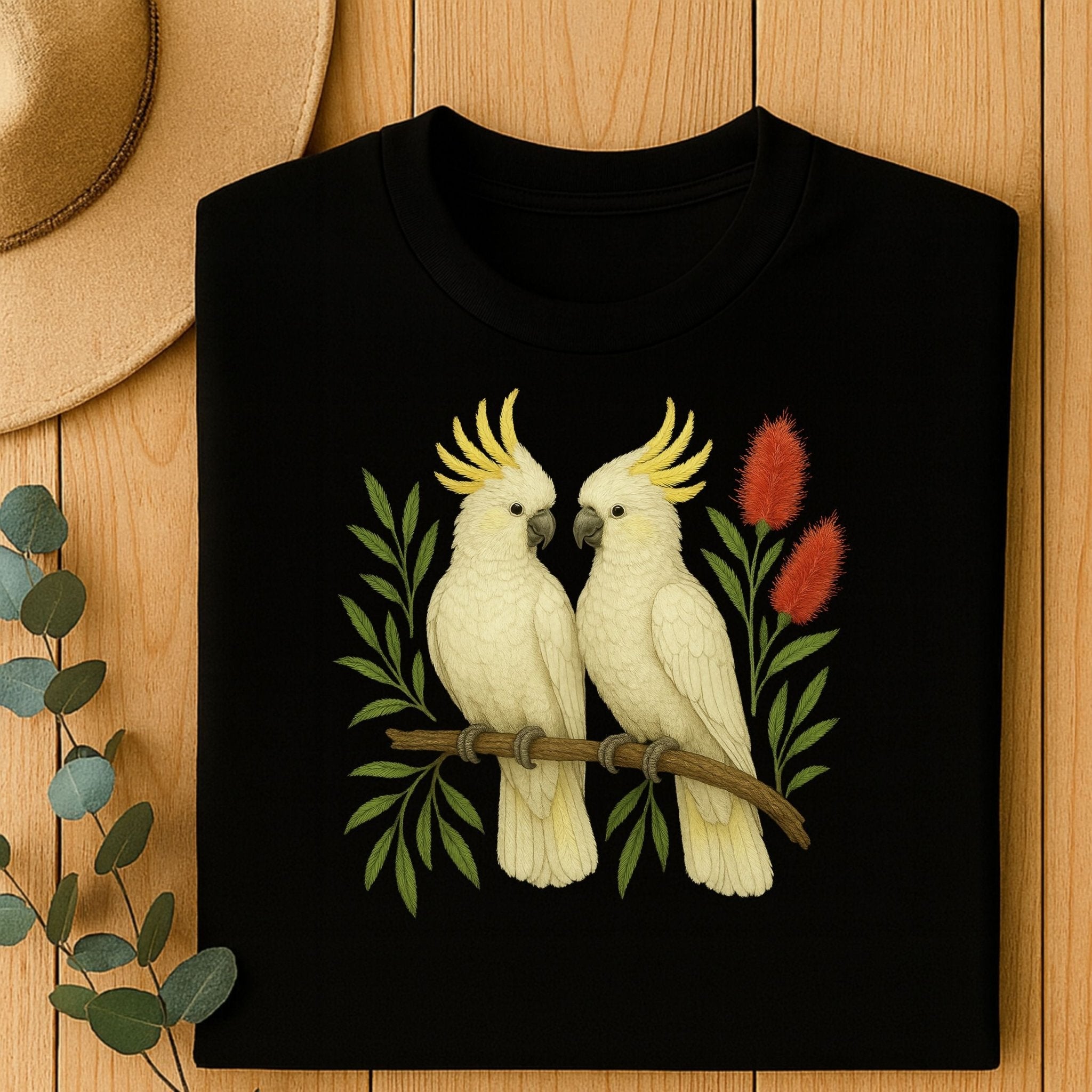 Sulphur - Crested Cockatoo T-Shirt – Australian Native Bird Collection - Craig Michael Design
