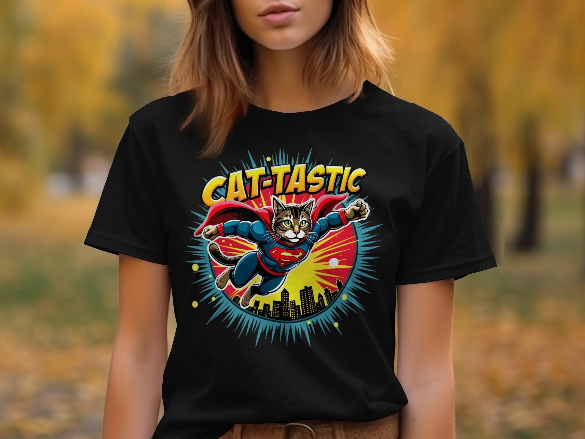 Superhero Cat T-Shirt, Cat - Tastic Graphic Tee, Fun Cat Lover Gift, Cool Cat Design, Unique Cat Art Shirt, Perfect Cat Enthusiast Present - Craig Michael Design