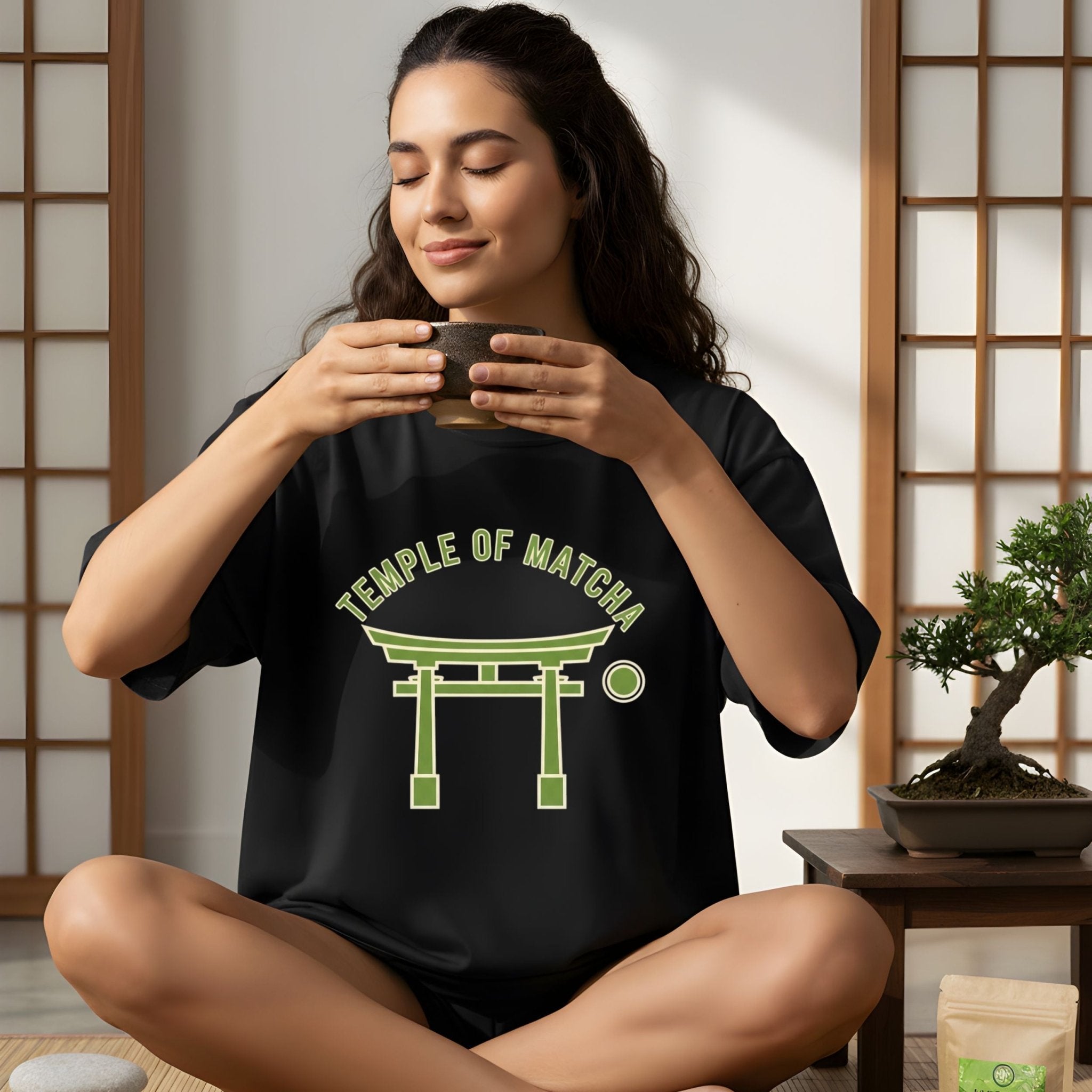 Temple of Matcha T-Shirt, Japanese Torii Gate Tee, Matcha Lover Gift, Unique Tea Shirt, Japanese Culture Shirt, Minimalist T-Shirt, Tea - Craig Michael Design