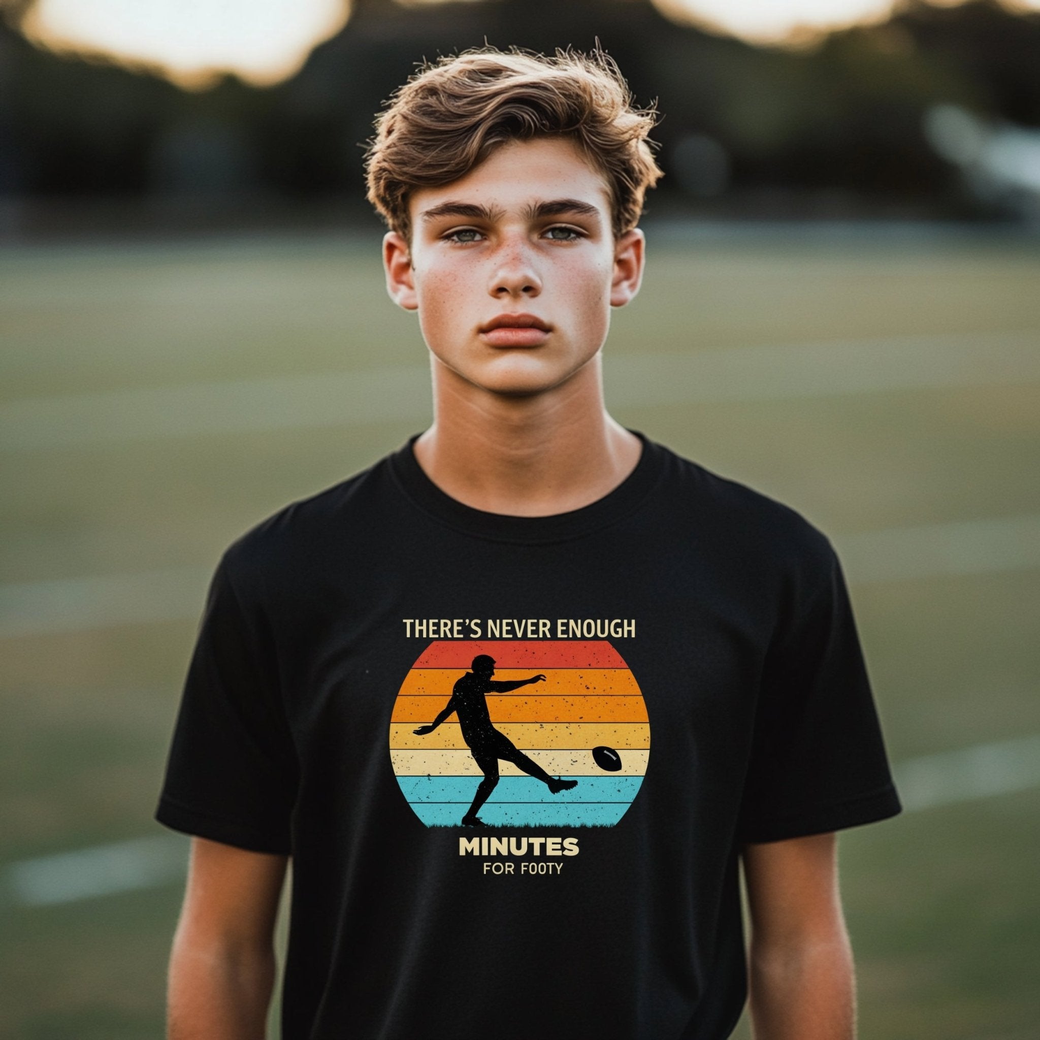 There's Never Enough Minutes for Footy Retro Vintage T-Shirt, Aussie Rules Football Fan Shirt, Perfect Gift for Footy Lovers, Unique Tee - Craig Michael Design