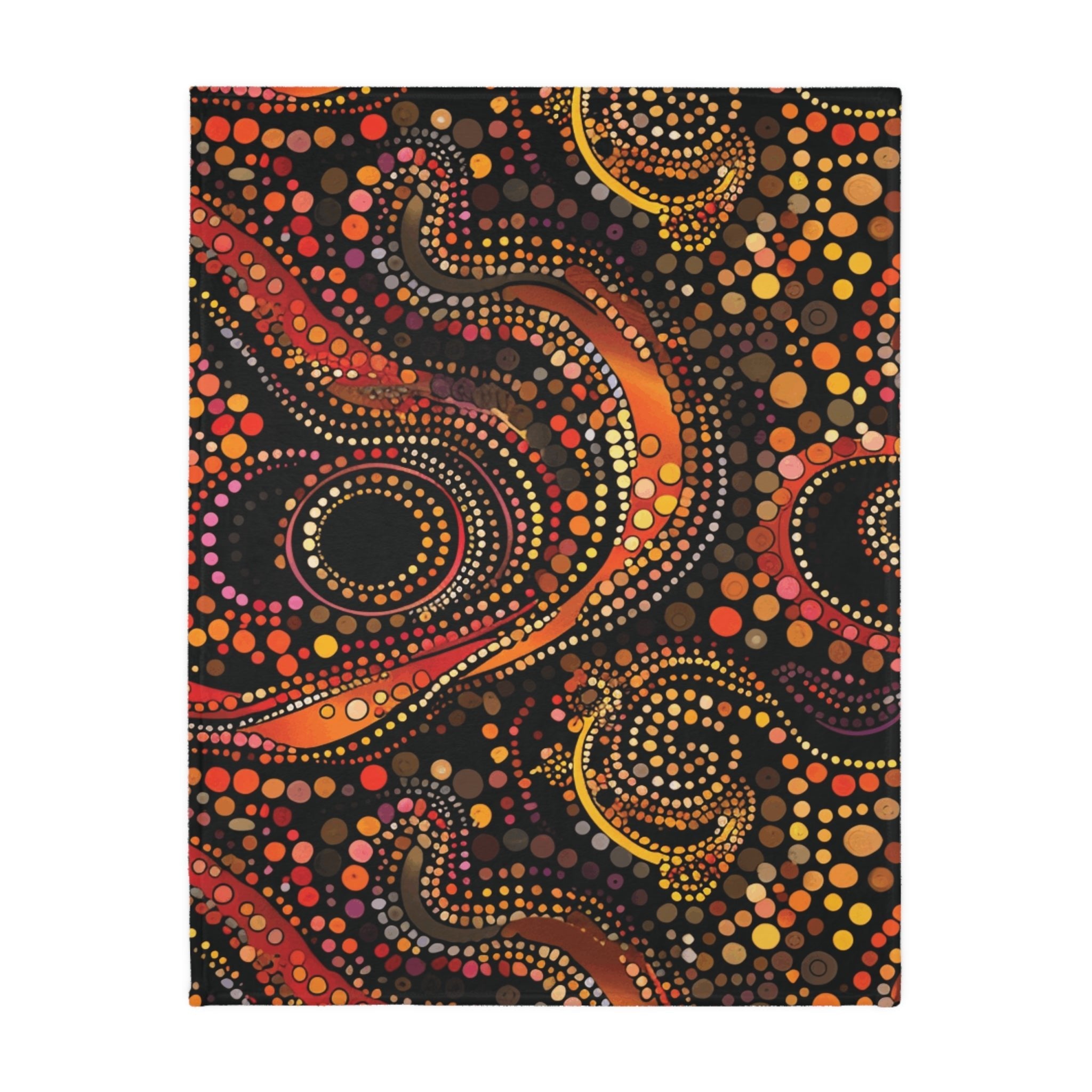 Throw, Blanket, Indigenous Australian Blanket, Unique Artistic design, Ancestral Whispers, Vibrant Modern Throw, Australian Design - Craig Michael Design