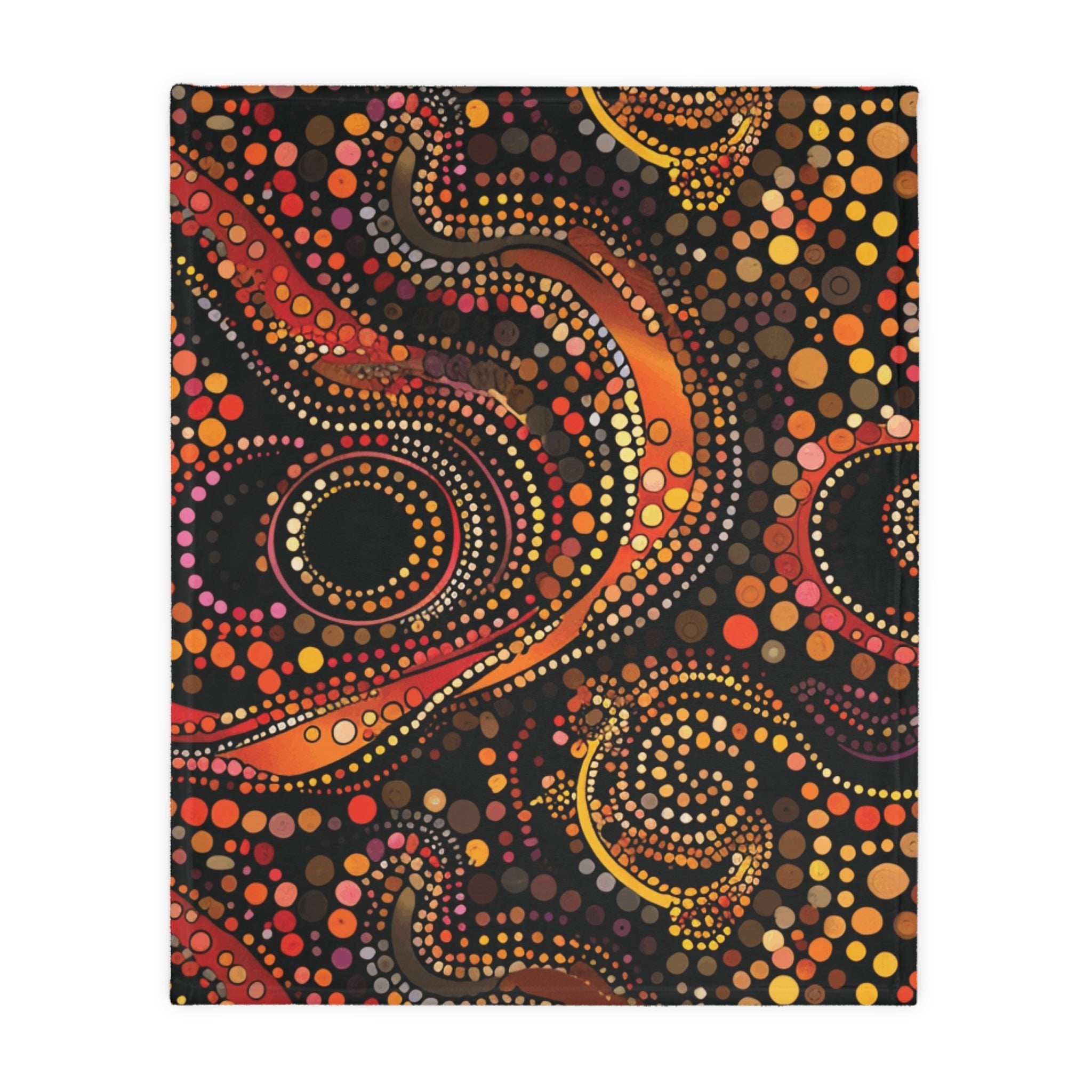 Throw, Blanket, Indigenous Australian Blanket, Unique Artistic design, Ancestral Whispers, Vibrant Modern Throw, Australian Design - Craig Michael Design