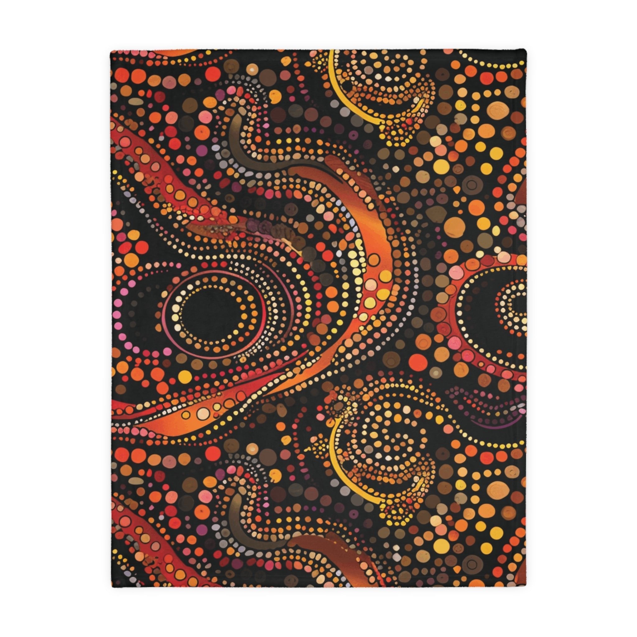 Throw, Blanket, Indigenous Australian Blanket, Unique Artistic design, Ancestral Whispers, Vibrant Modern Throw, Australian Design - Craig Michael Design