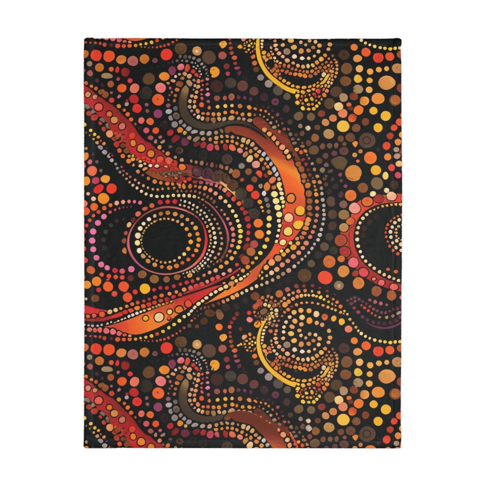 Throw, Blanket, Indigenous Australian Blanket, Unique Artistic design, Ancestral Whispers, Vibrant Modern Throw, Australian Design - Craig Michael Design