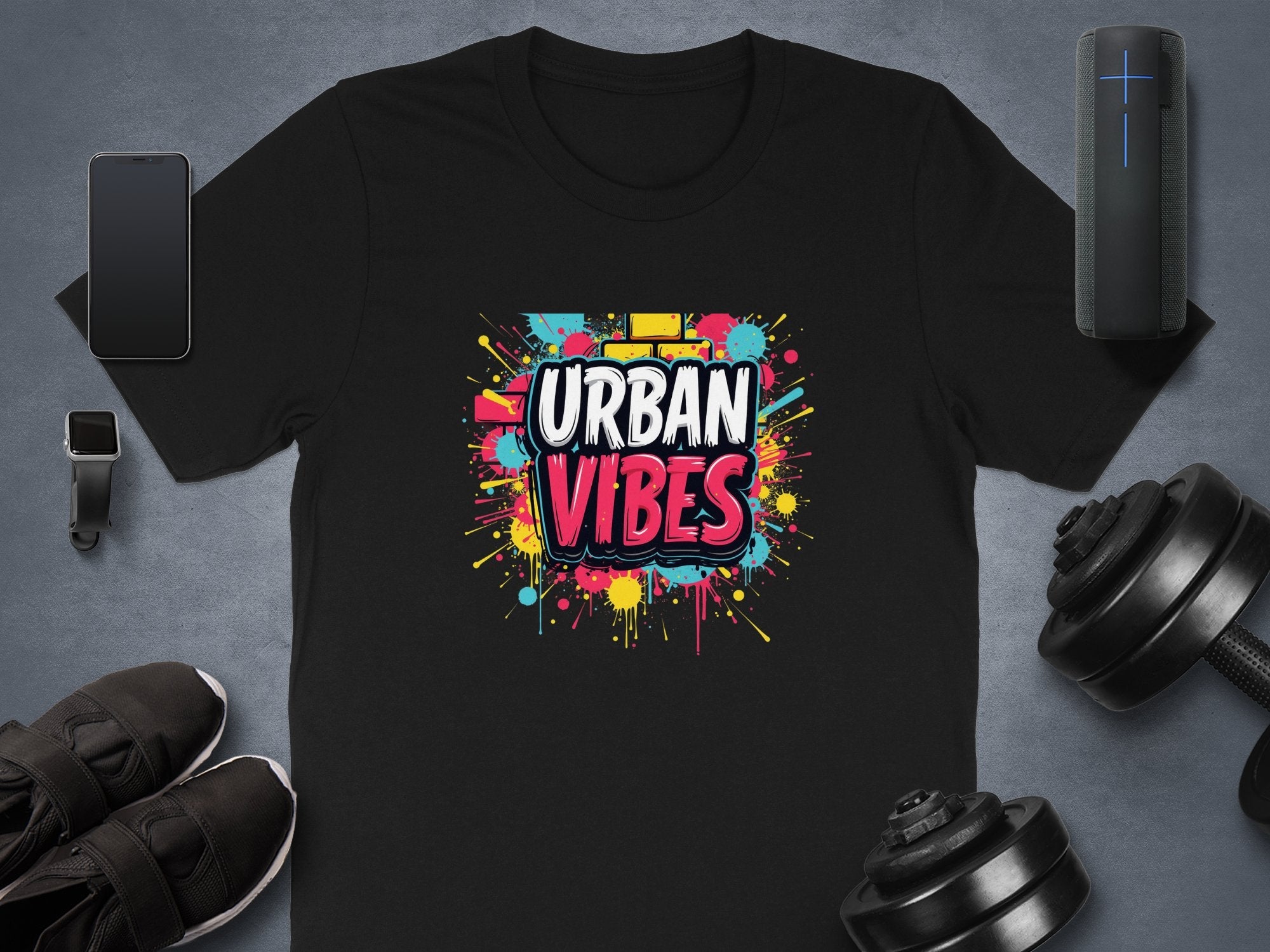 Trendy Urban Vibes Graphic Tee, Colorful Streetwear T Shirt, Modern Urban Art Shirt, Bold Urban Vibes Design Tee - Craig Michael Design