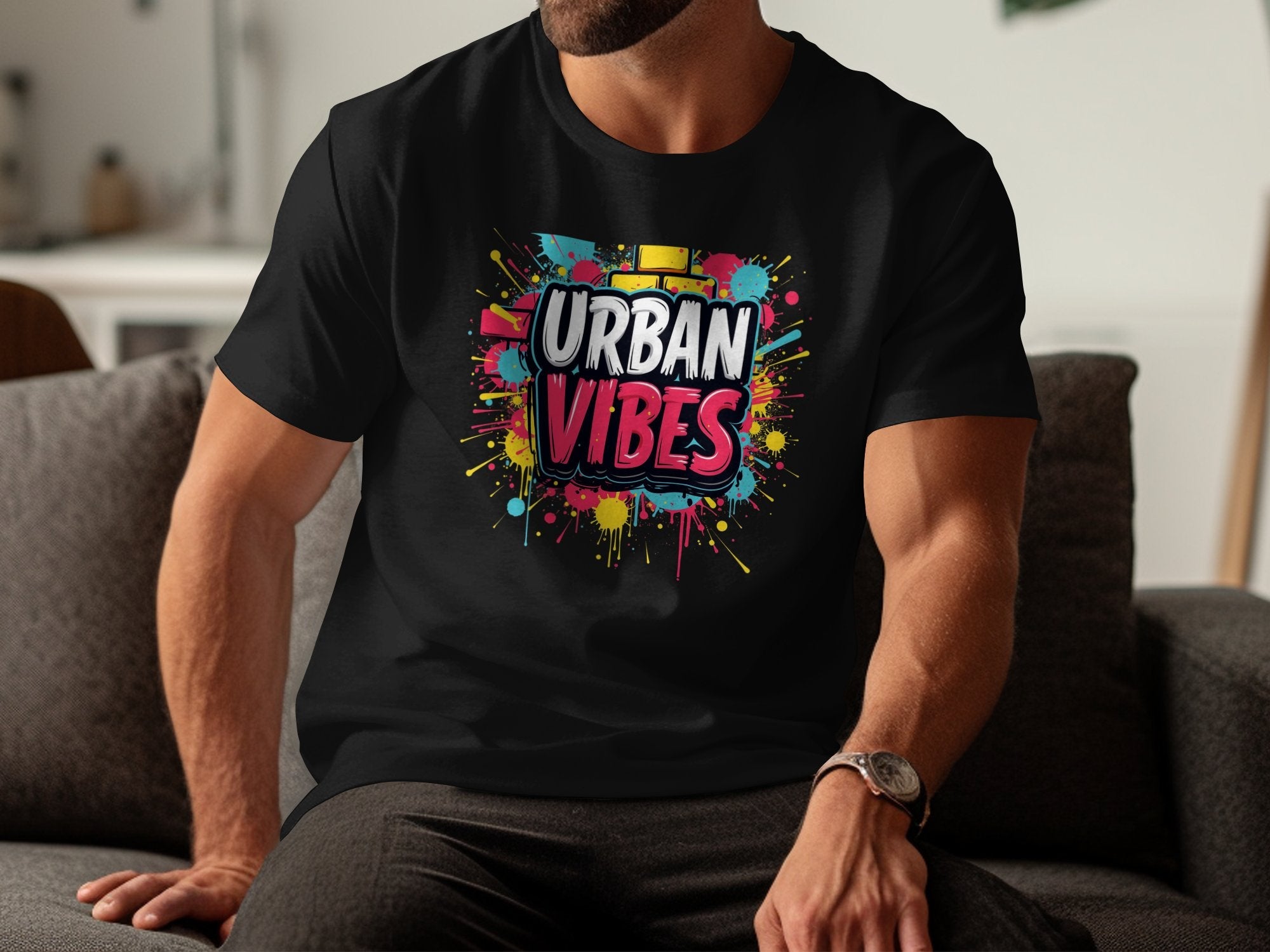 Trendy Urban Vibes Graphic Tee, Colorful Streetwear T Shirt, Modern Urban Art Shirt, Bold Urban Vibes Design Tee - Craig Michael Design