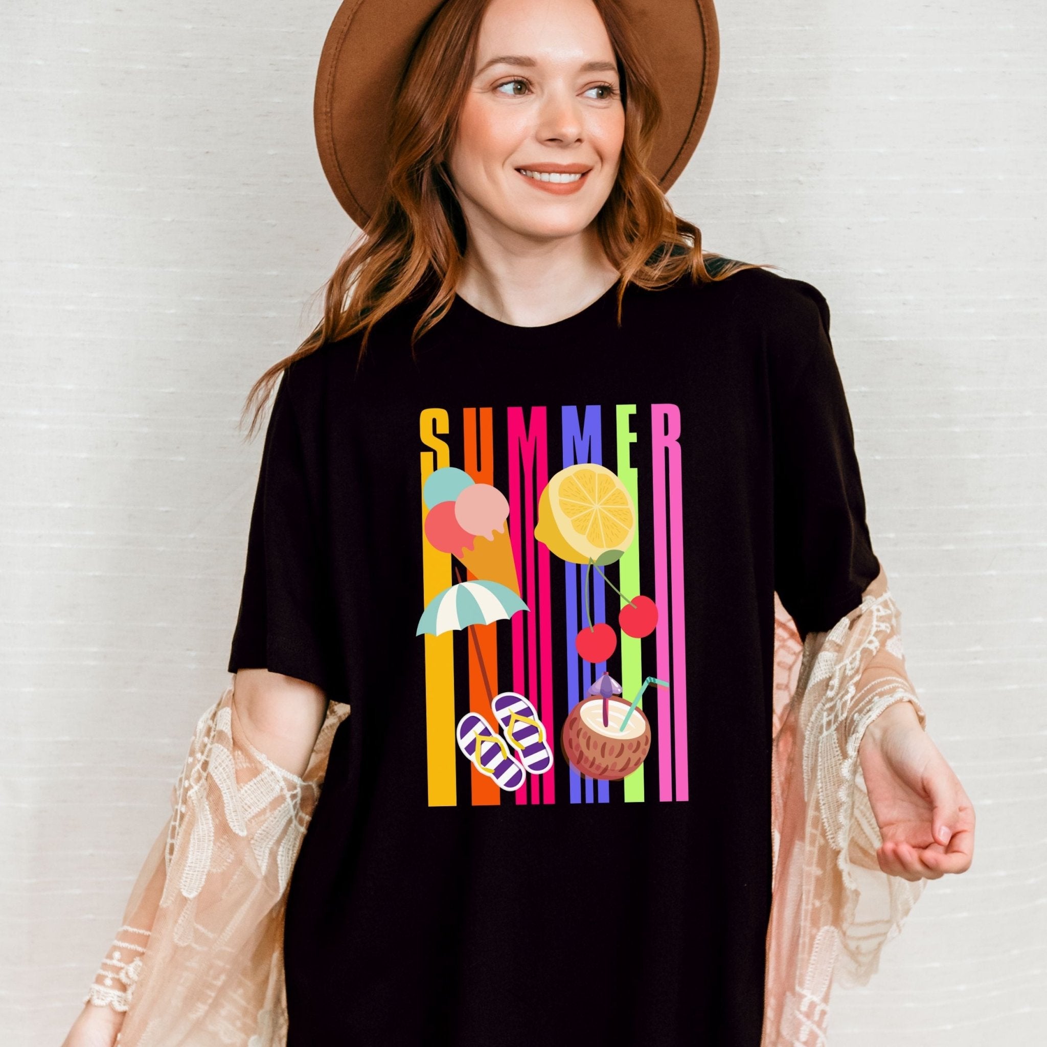 Tropical Summer T-Shirt, Colourful Fruit Beach Shirt, Fun Holiday Tee - Craig Michael Design
