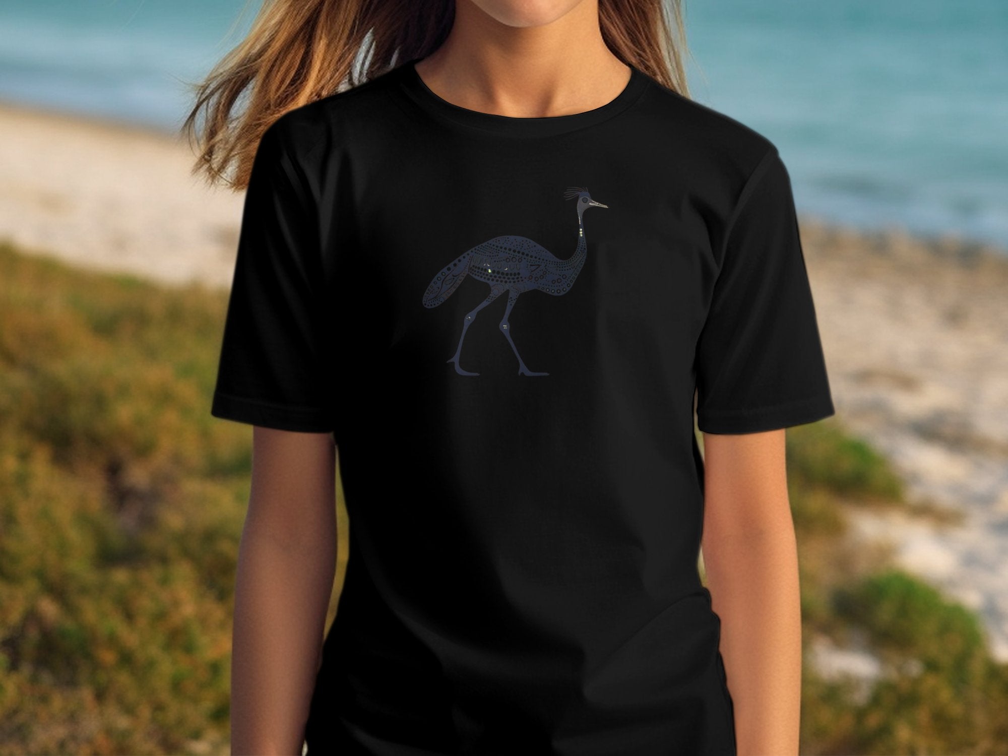 Unique Emu Bird Art T-Shirt, Modern Graphic Design Tee, Stylish Minimalist Animal Shirt, Trendy Nature Lover Apparel - Craig Michael Design